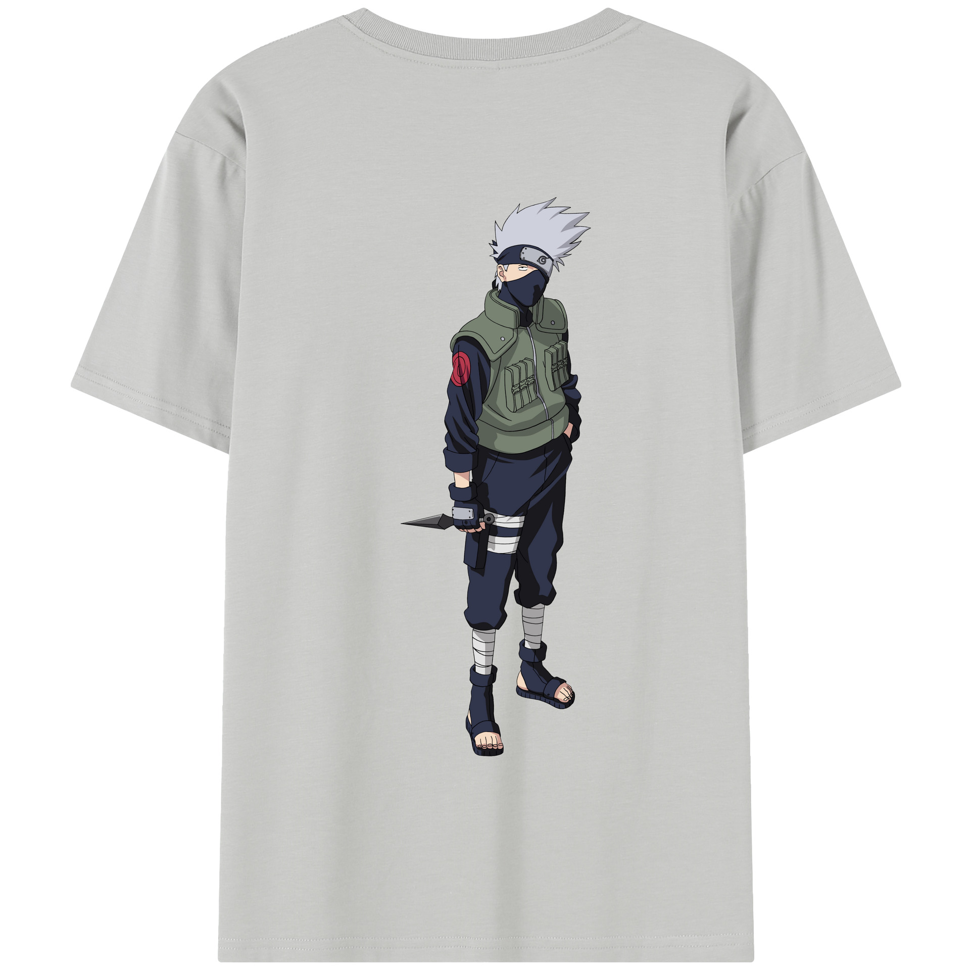 （画像用） NARUTO -ナルト- はたけ カカシ Hatake Kakashi 綿100％半袖Tシャツ（背面プリント）
