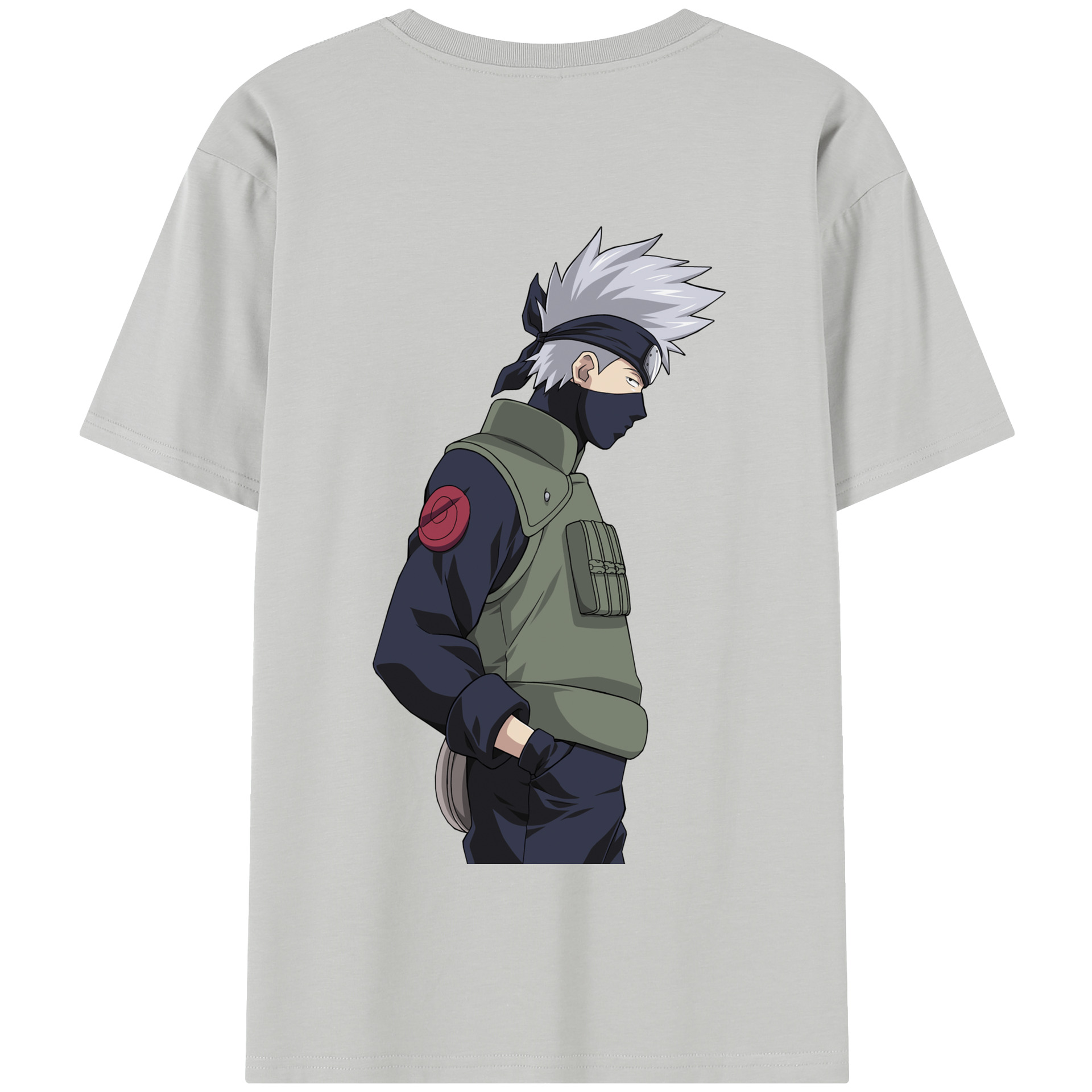 （画像用） NARUTO -ナルト- はたけ カカシ Hatake Kakashi 綿100％半袖Tシャツ（背面プリント）