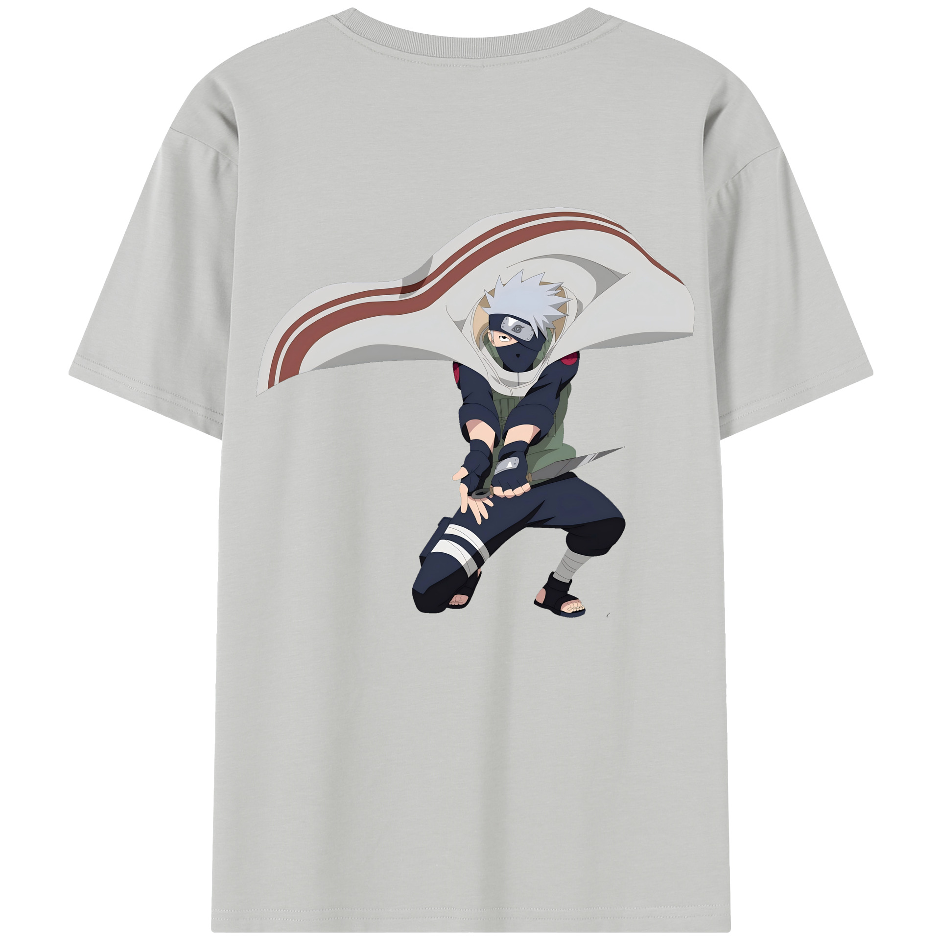 （画像用） NARUTO -ナルト- はたけ カカシ Hatake Kakashi 綿100％半袖Tシャツ（背面プリント）