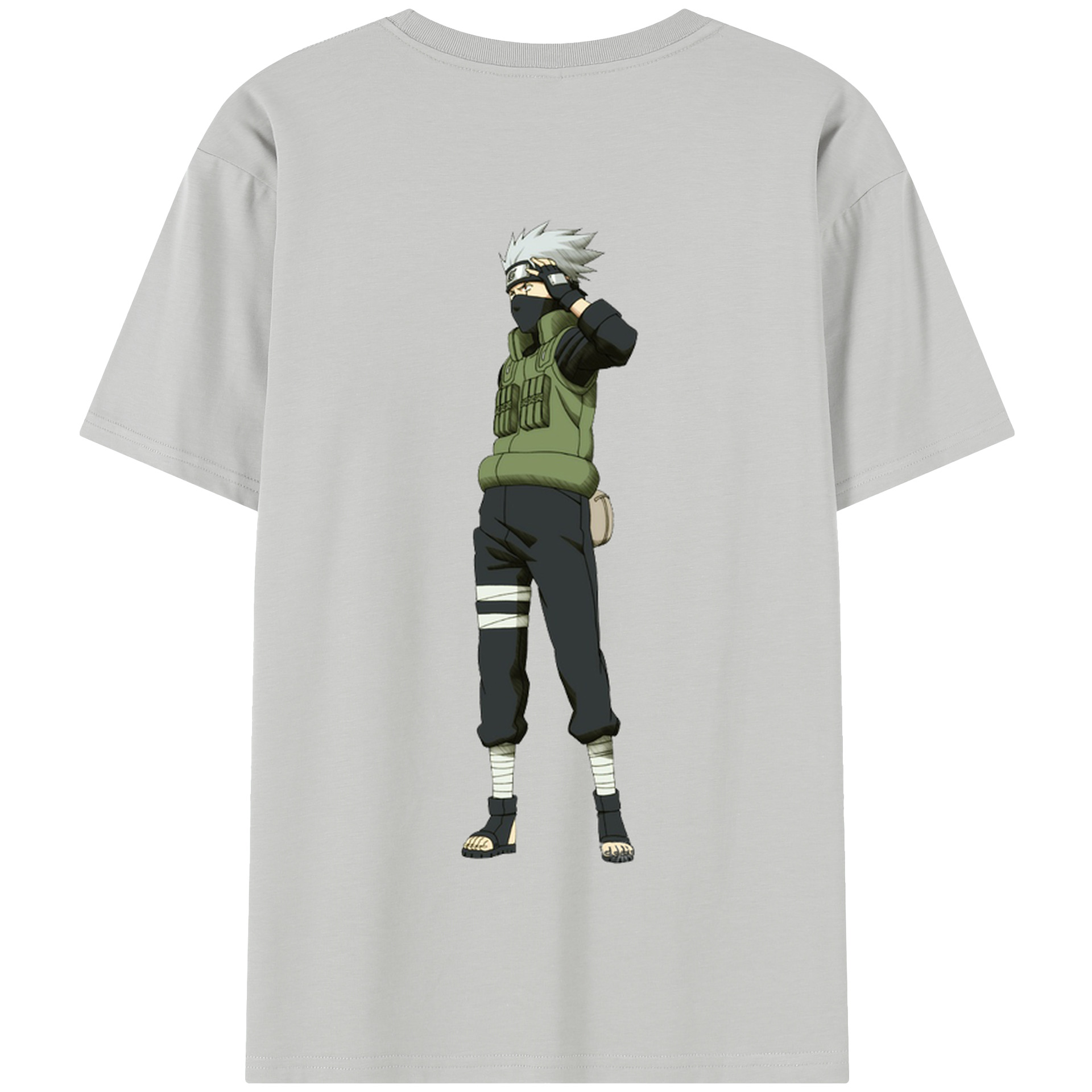 （画像用） NARUTO -ナルト- はたけ カカシ Hatake Kakashi 綿100％半袖Tシャツ（背面プリント）