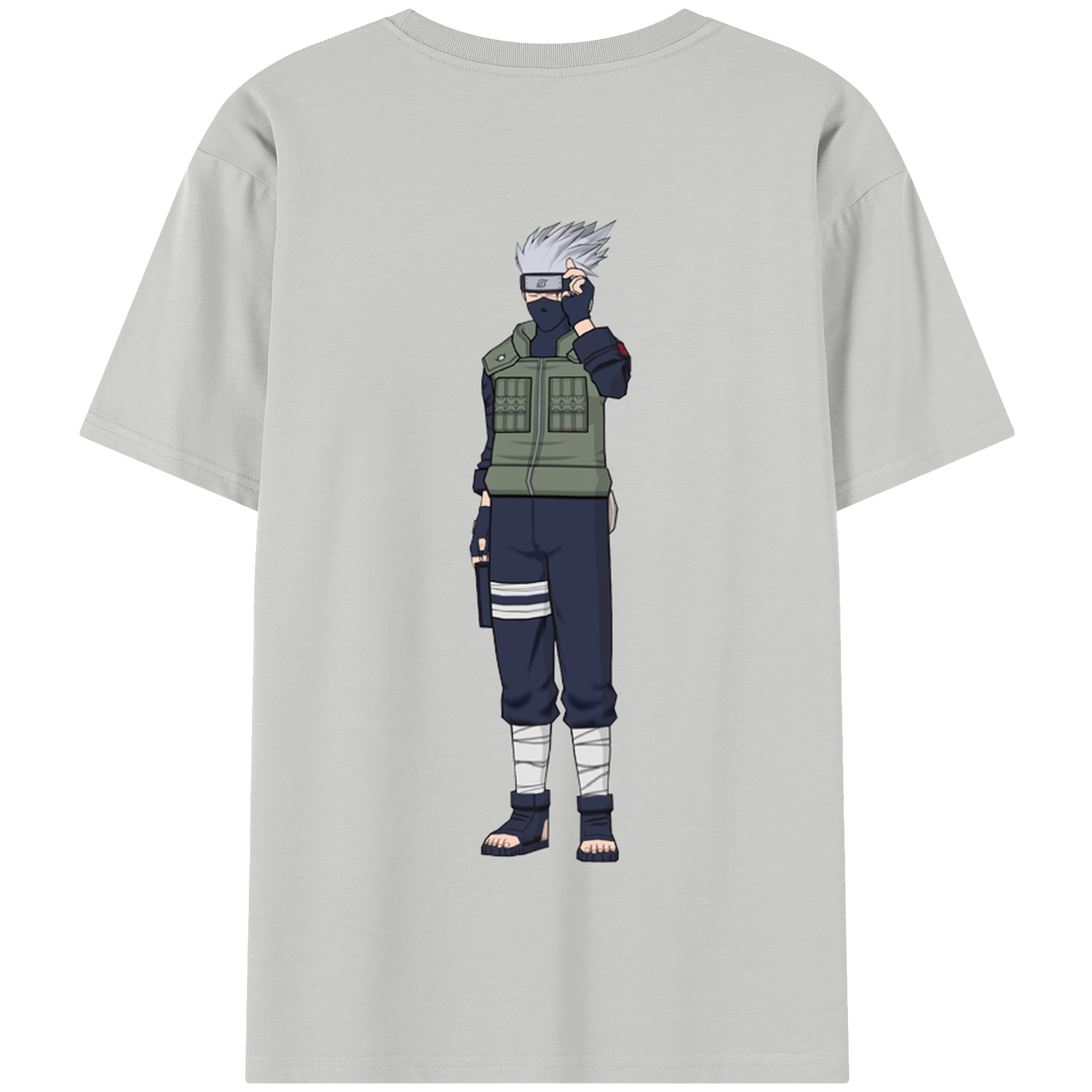 （画像用） NARUTO -ナルト- はたけ カカシ Hatake Kakashi 綿100％半袖Tシャツ（背面プリント）
