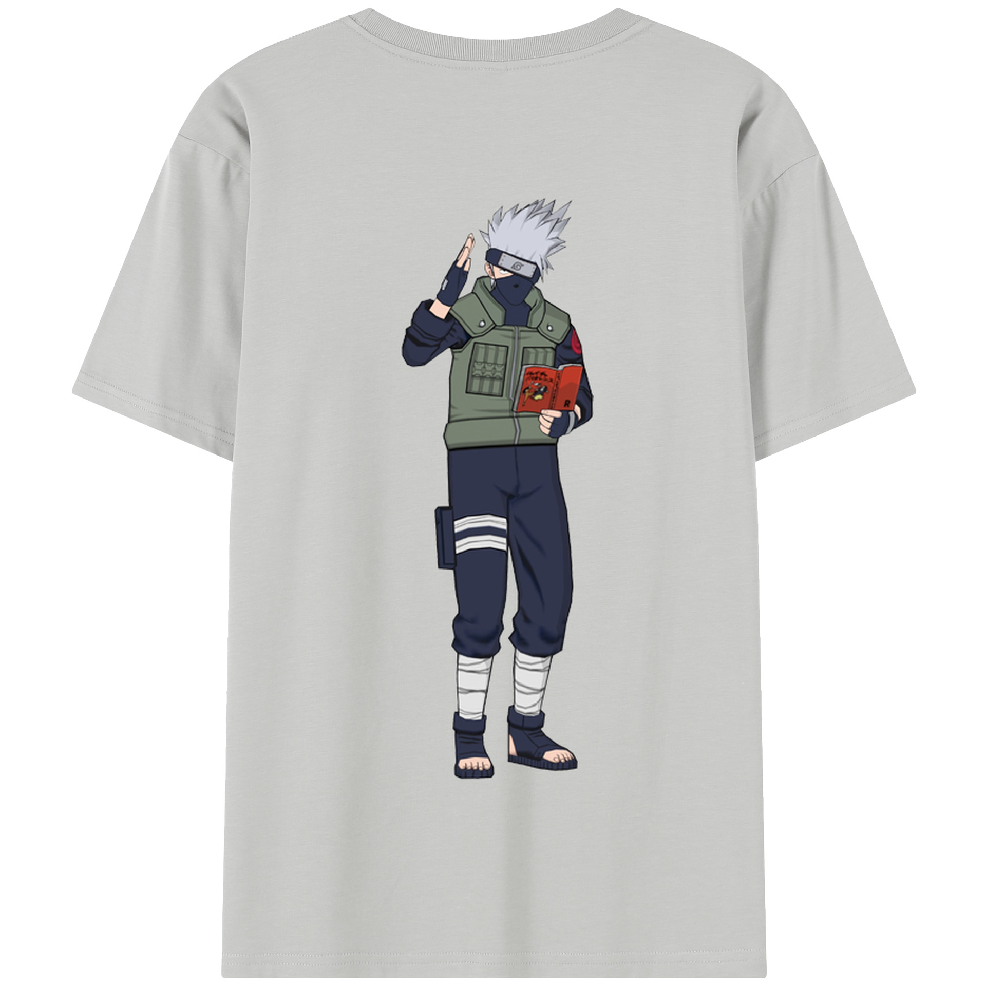 （画像用） NARUTO -ナルト- はたけ カカシ Hatake Kakashi 綿100％半袖Tシャツ（背面プリント）