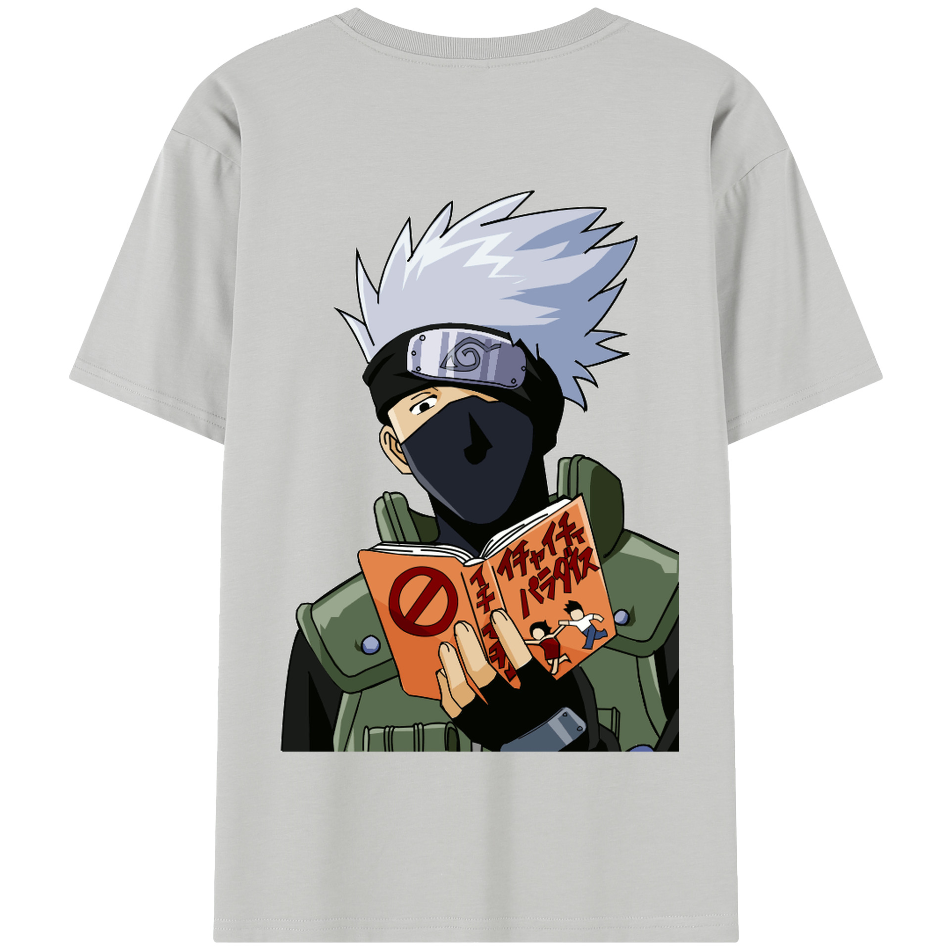 （画像用） NARUTO -ナルト- はたけ カカシ Hatake Kakashi 綿100％半袖Tシャツ（背面プリント）