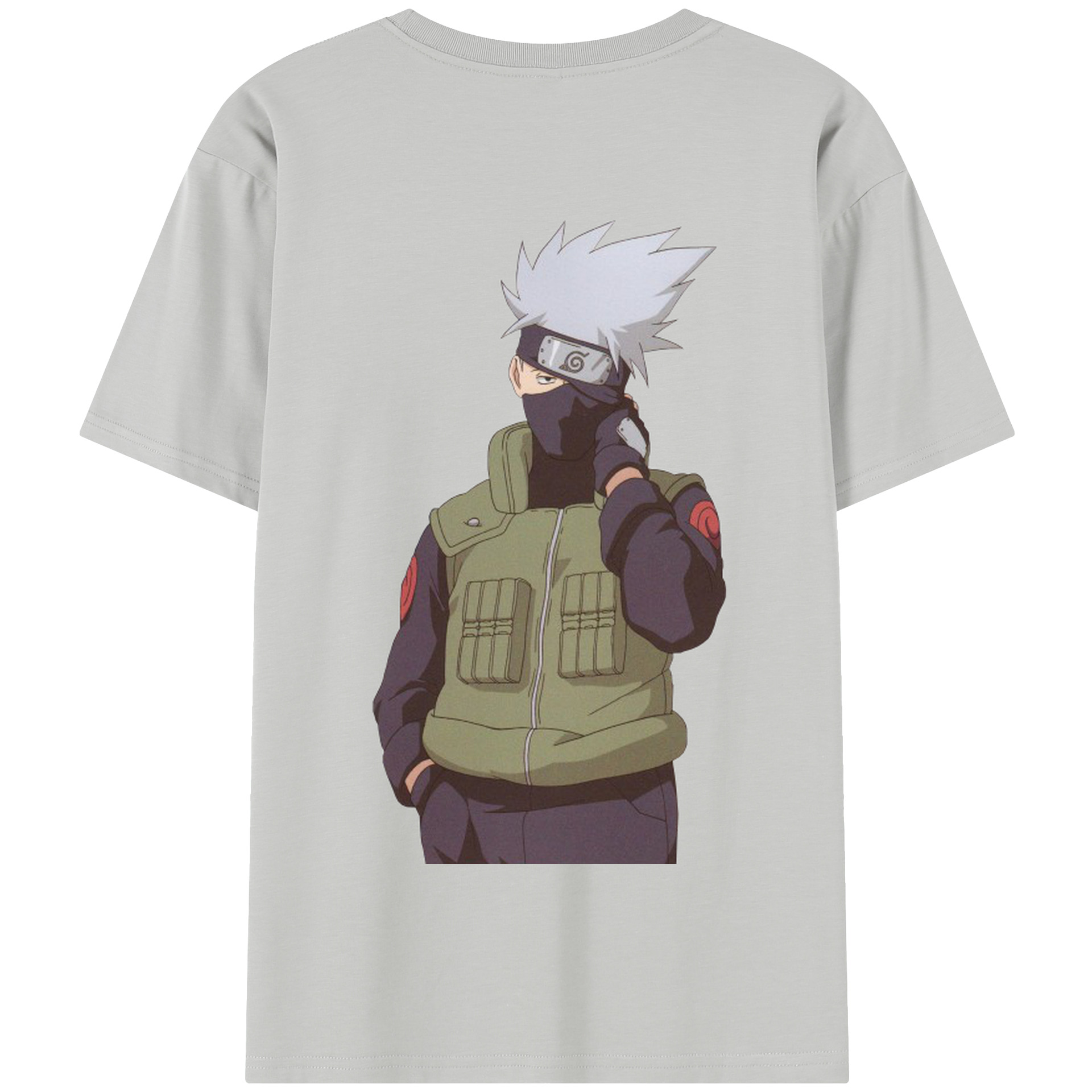 （画像用） NARUTO -ナルト- はたけ カカシ Hatake Kakashi 綿100％半袖Tシャツ（背面プリント）
