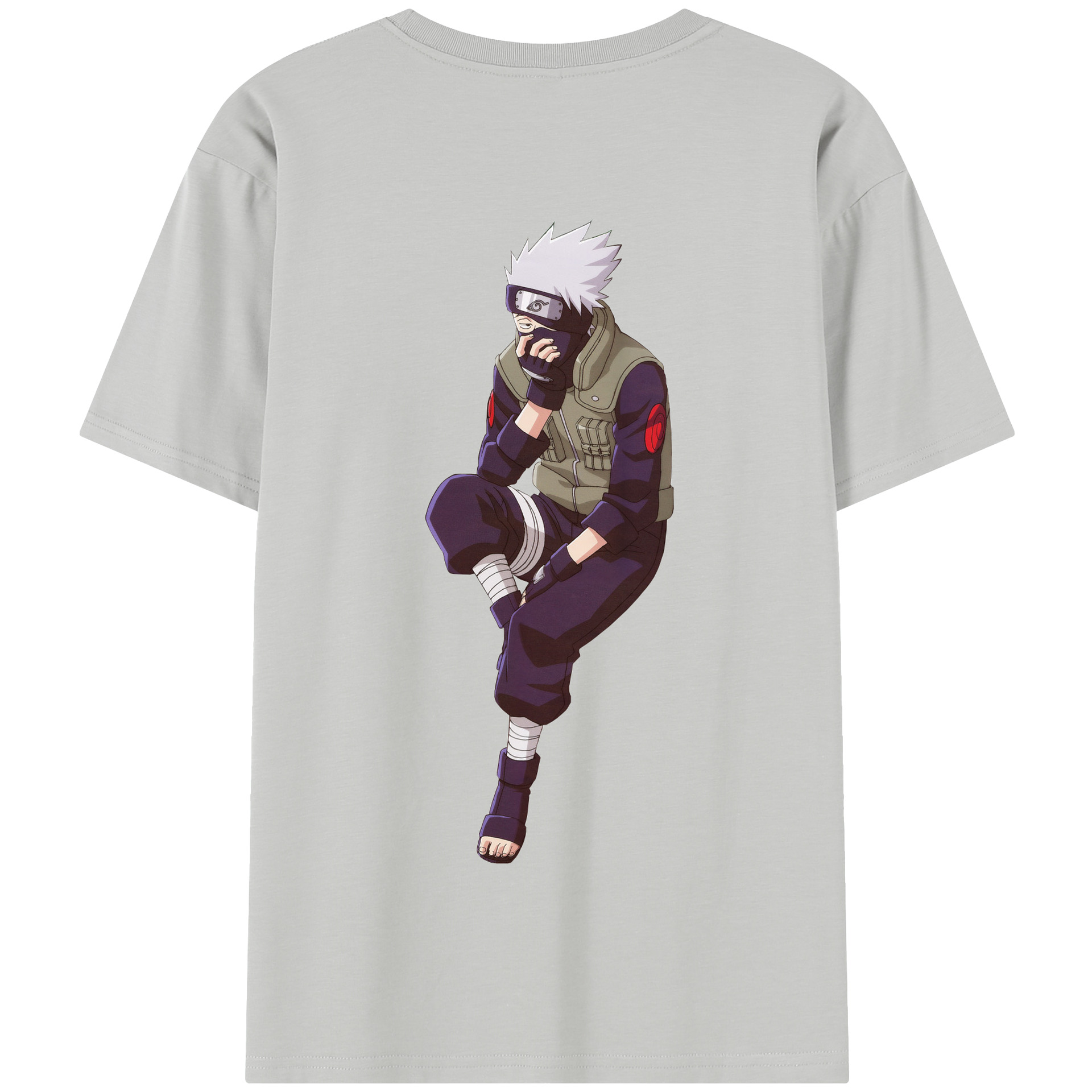 （画像用） NARUTO -ナルト- はたけ カカシ Hatake Kakashi 綿100％半袖Tシャツ（背面プリント）