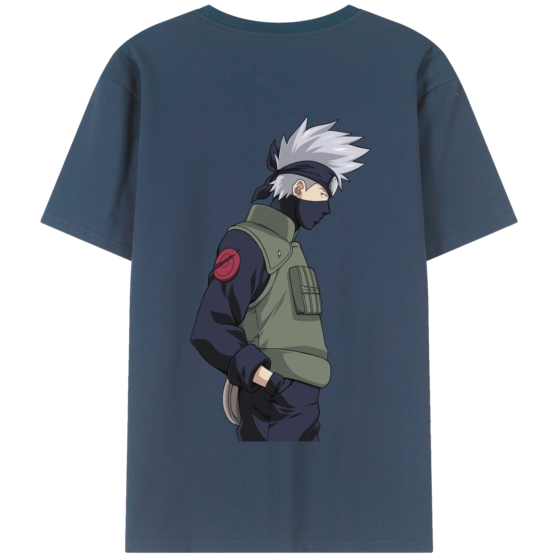 （画像用） NARUTO -ナルト- はたけ カカシ Hatake Kakashi 綿100％半袖Tシャツ（背面プリント）