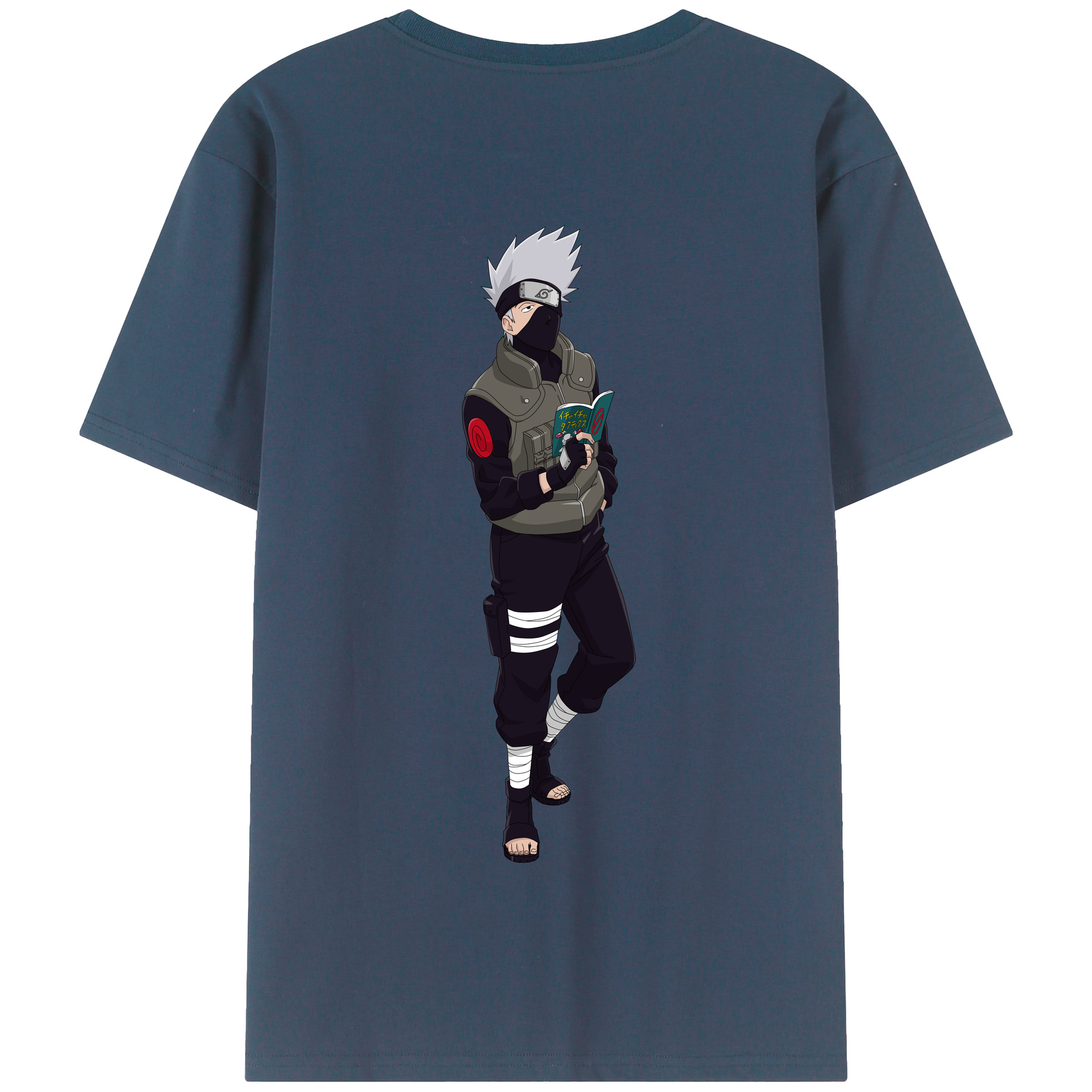 （画像用） NARUTO -ナルト- はたけ カカシ Hatake Kakashi 綿100％半袖Tシャツ（背面プリント）