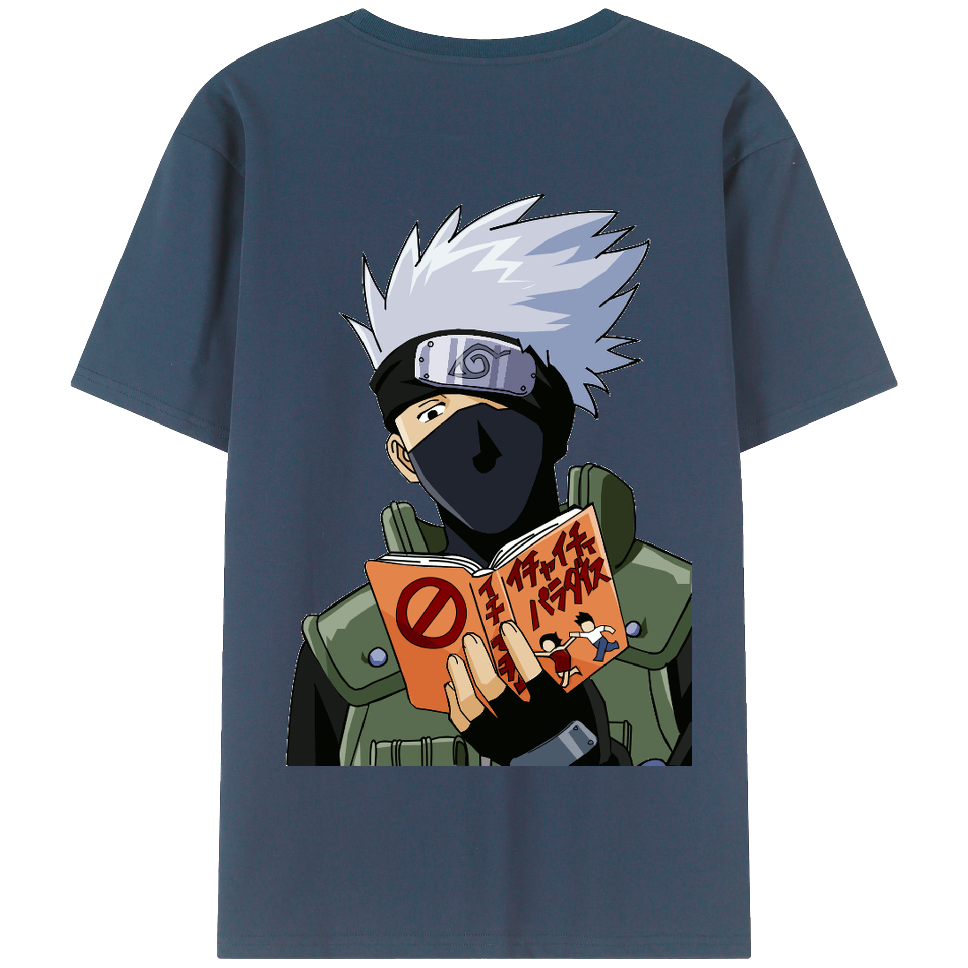 （画像用） NARUTO -ナルト- はたけ カカシ Hatake Kakashi 綿100％半袖Tシャツ（背面プリント）