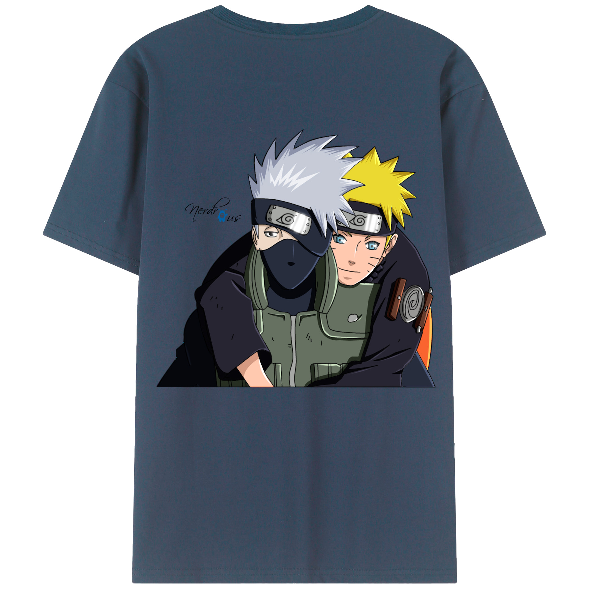 （画像用） NARUTO -ナルト- はたけ カカシ Hatake Kakashi 綿100％半袖Tシャツ（背面プリント）