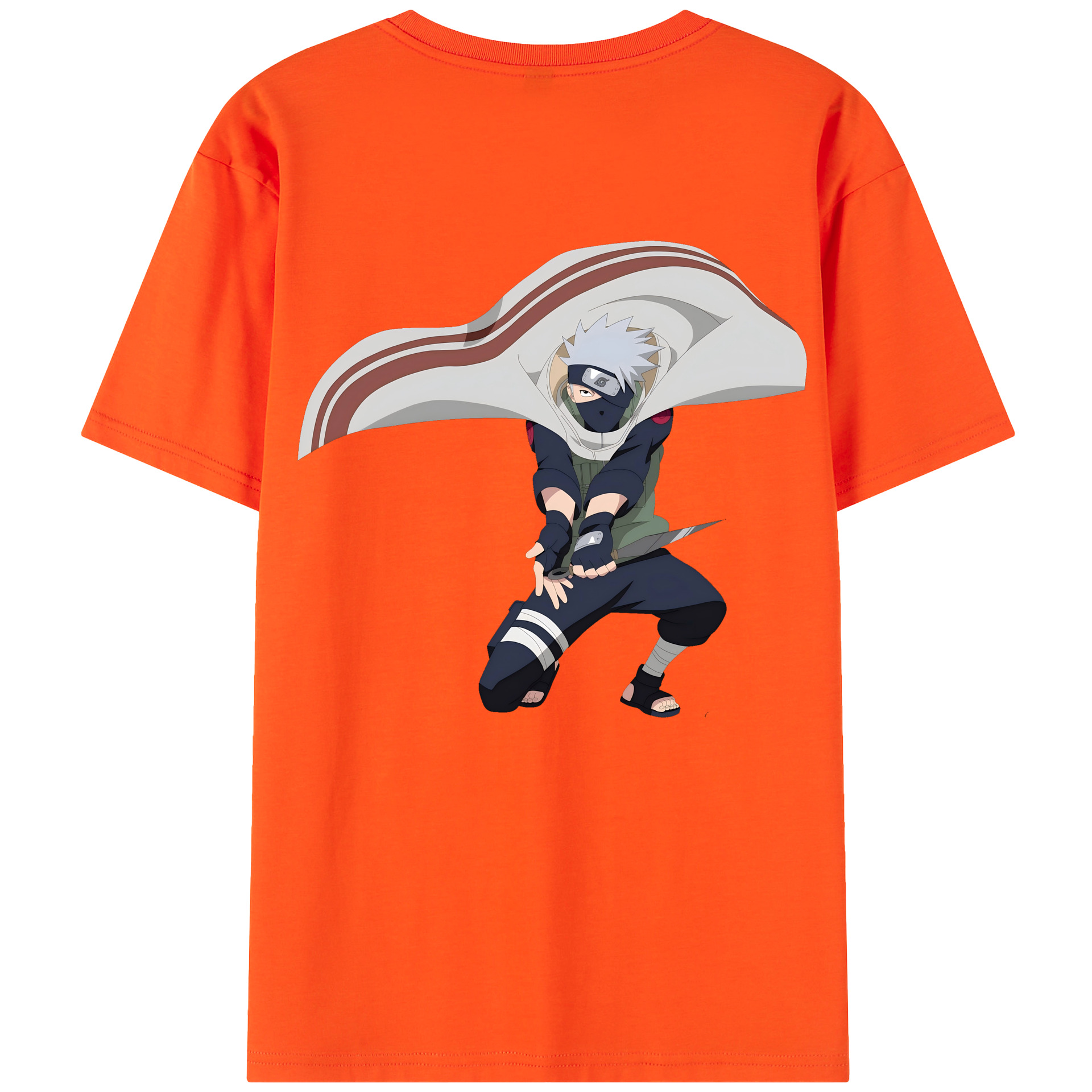 （画像用） NARUTO -ナルト- はたけ カカシ Hatake Kakashi 綿100％半袖Tシャツ（背面プリント）
