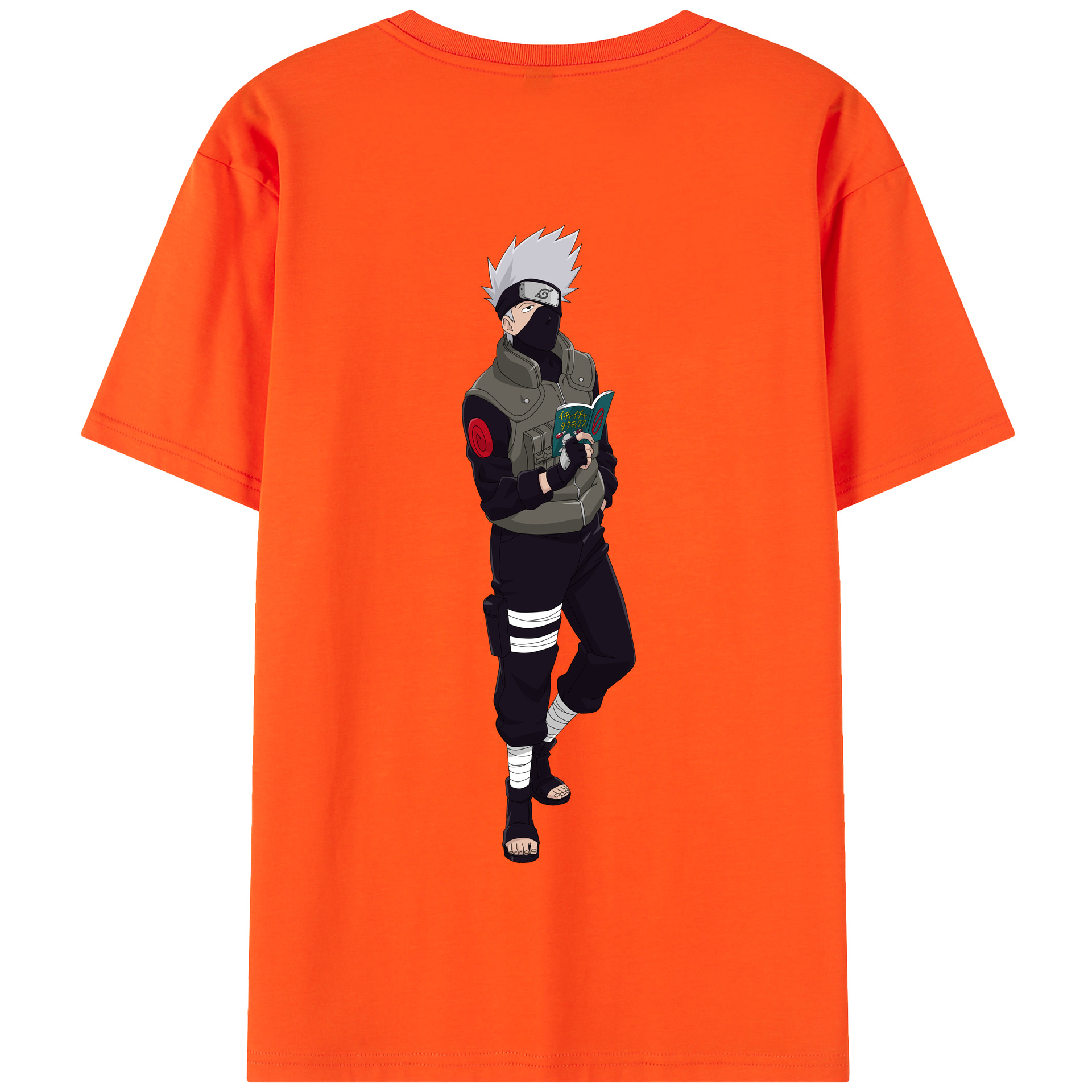 （画像用） NARUTO -ナルト- はたけ カカシ Hatake Kakashi 綿100％半袖Tシャツ（背面プリント）