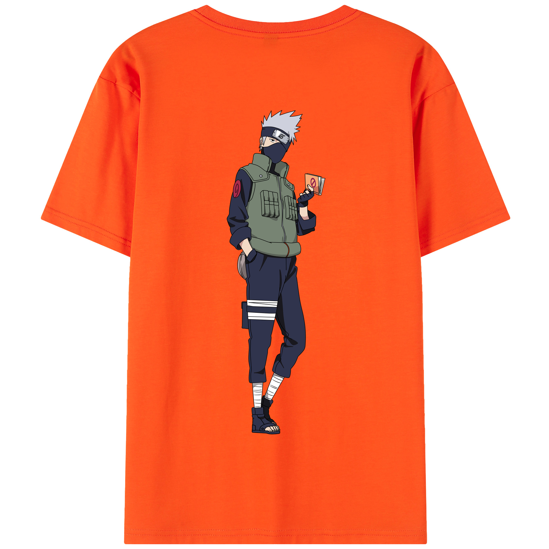 （画像用） NARUTO -ナルト- はたけ カカシ Hatake Kakashi 綿100％半袖Tシャツ（背面プリント）
