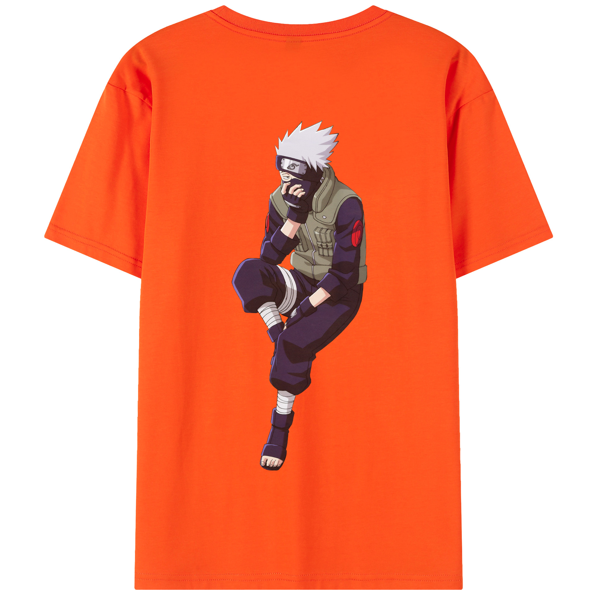 （画像用） NARUTO -ナルト- はたけ カカシ Hatake Kakashi 綿100％半袖Tシャツ（背面プリント）