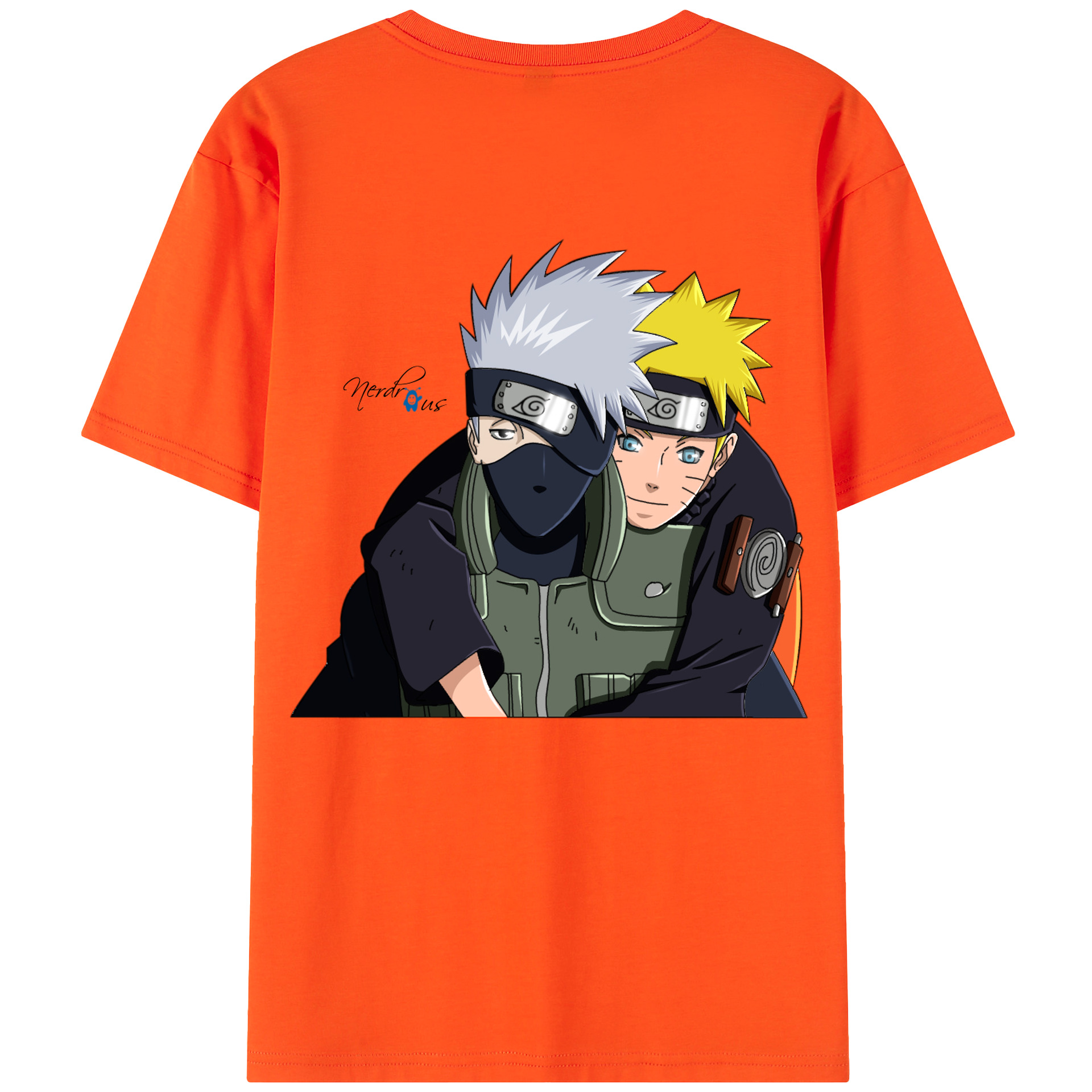 （画像用） NARUTO -ナルト- はたけ カカシ Hatake Kakashi 綿100％半袖Tシャツ（背面プリント）