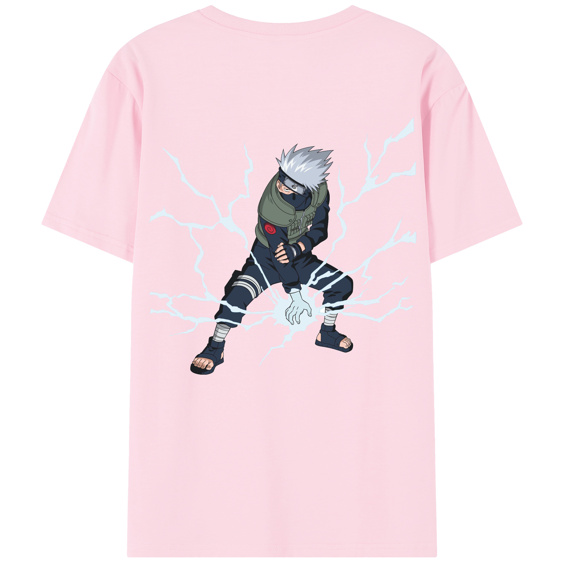 （画像用） NARUTO -ナルト- はたけ カカシ Hatake Kakashi 綿100％半袖Tシャツ（背面プリント）