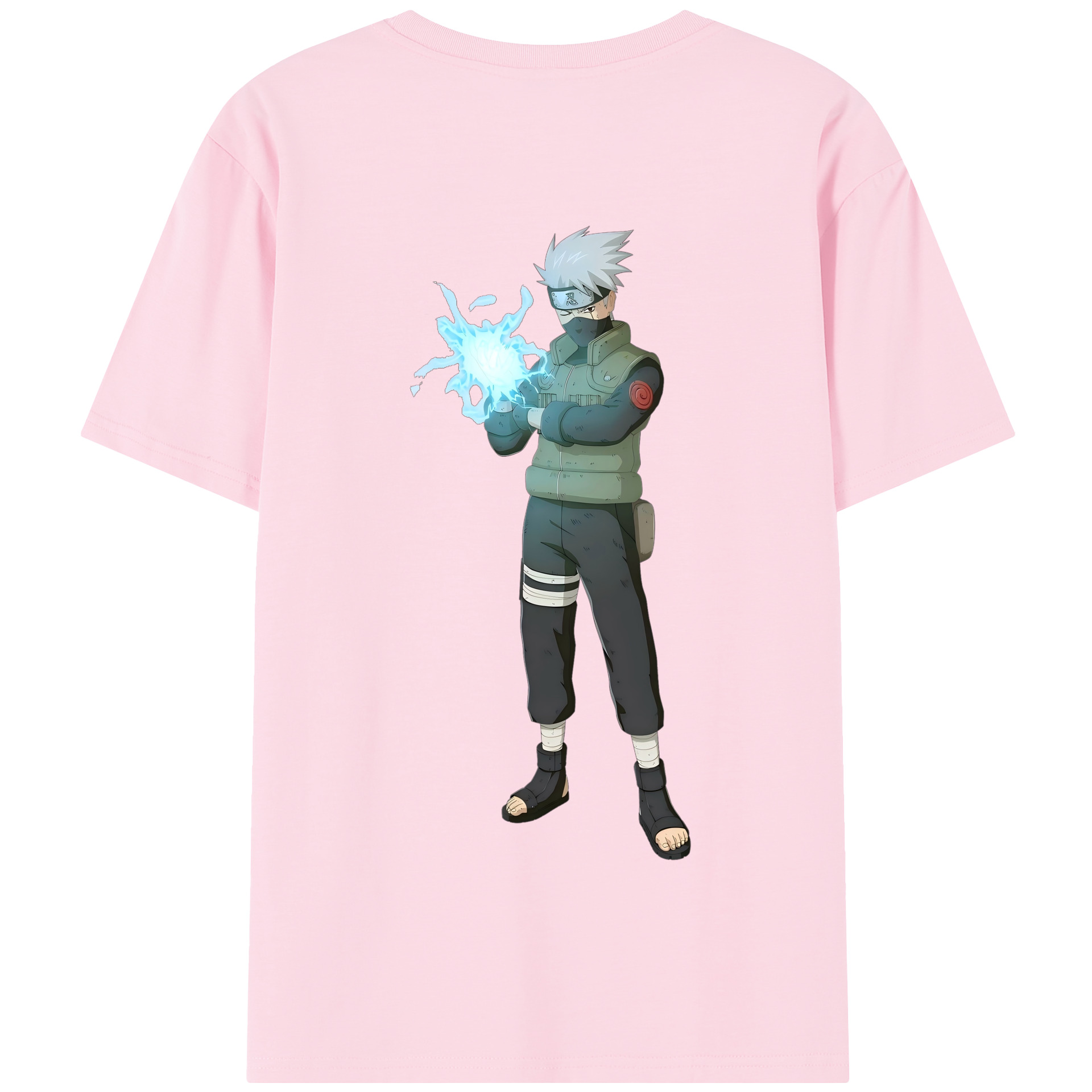 （画像用） NARUTO -ナルト- はたけ カカシ Hatake Kakashi 綿100％半袖Tシャツ（背面プリント）