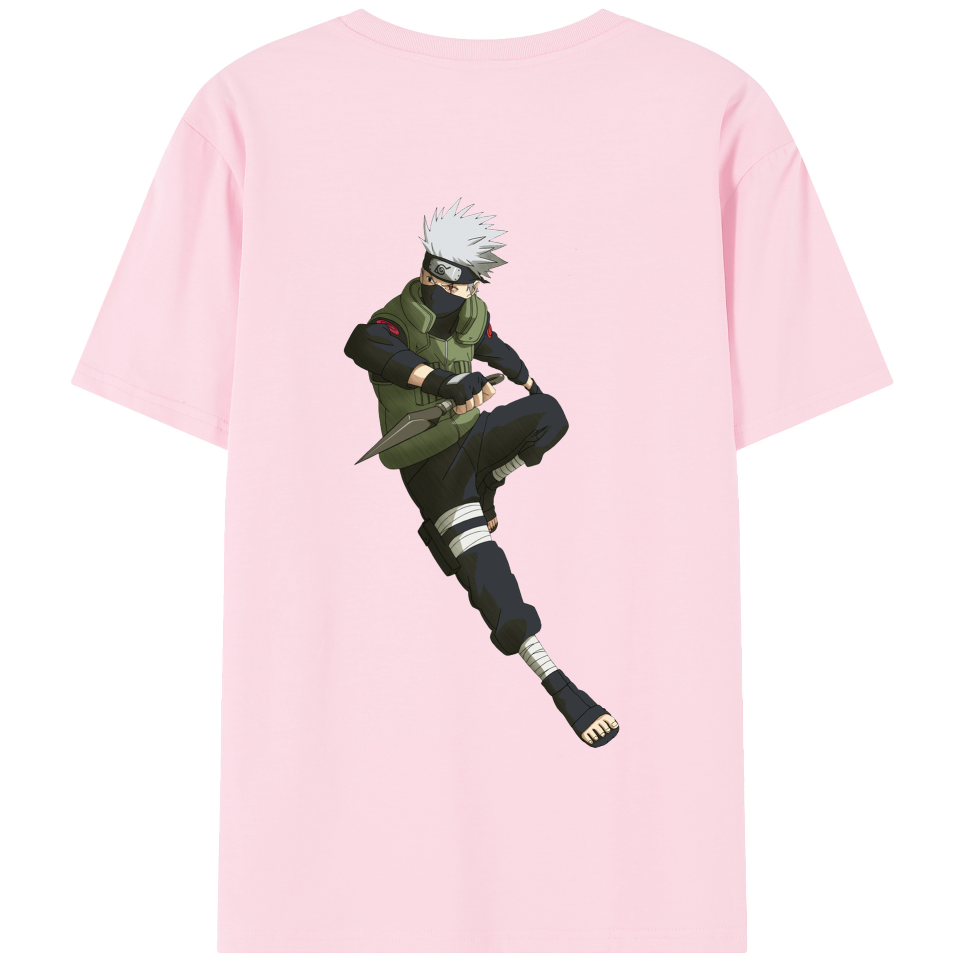 （画像用） NARUTO -ナルト- はたけ カカシ Hatake Kakashi 綿100％半袖Tシャツ（背面プリント）