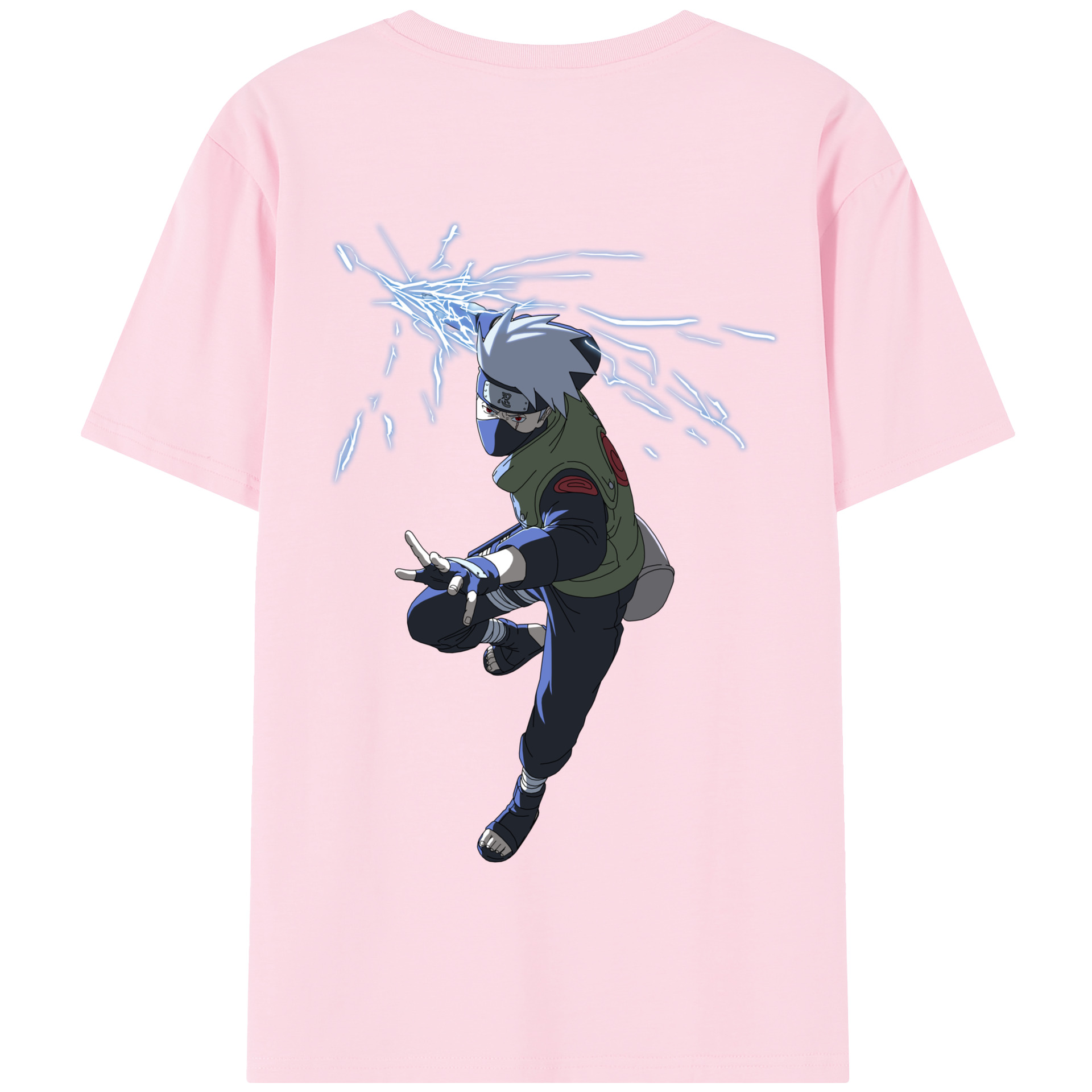 （画像用） NARUTO -ナルト- はたけ カカシ Hatake Kakashi 綿100％半袖Tシャツ（背面プリント）