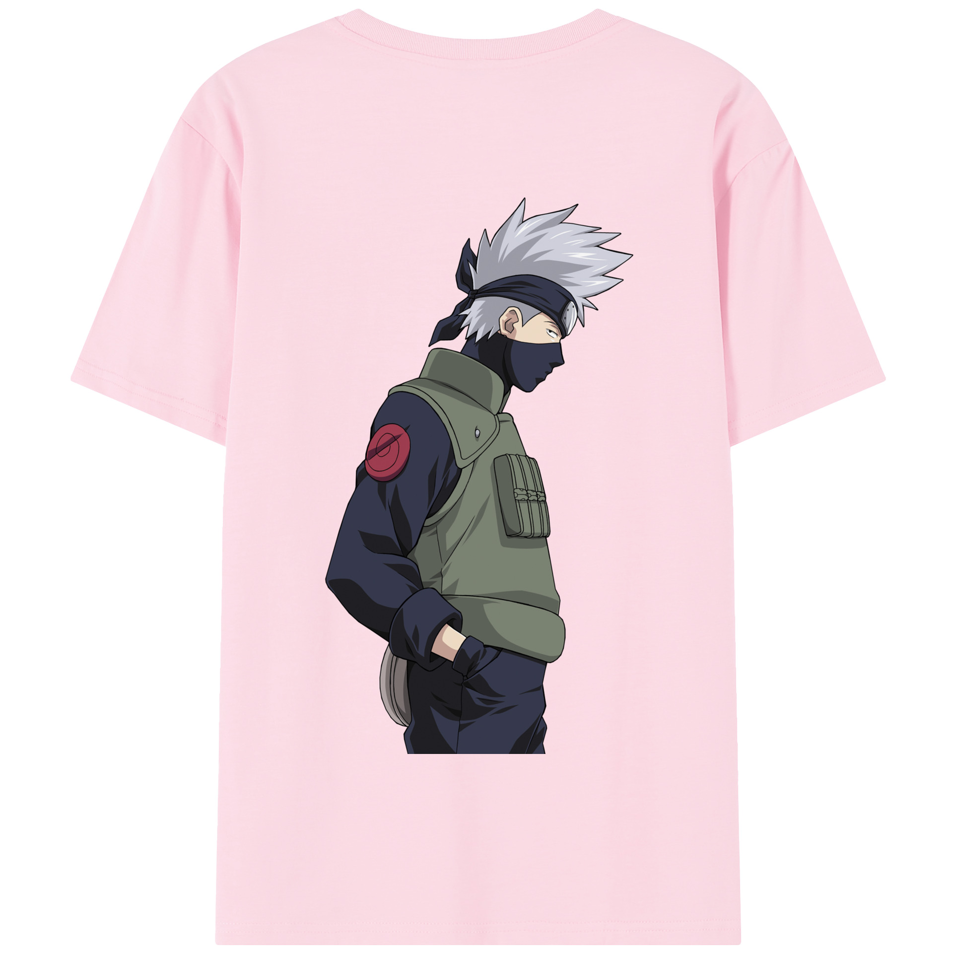 （画像用） NARUTO -ナルト- はたけ カカシ Hatake Kakashi 綿100％半袖Tシャツ（背面プリント）
