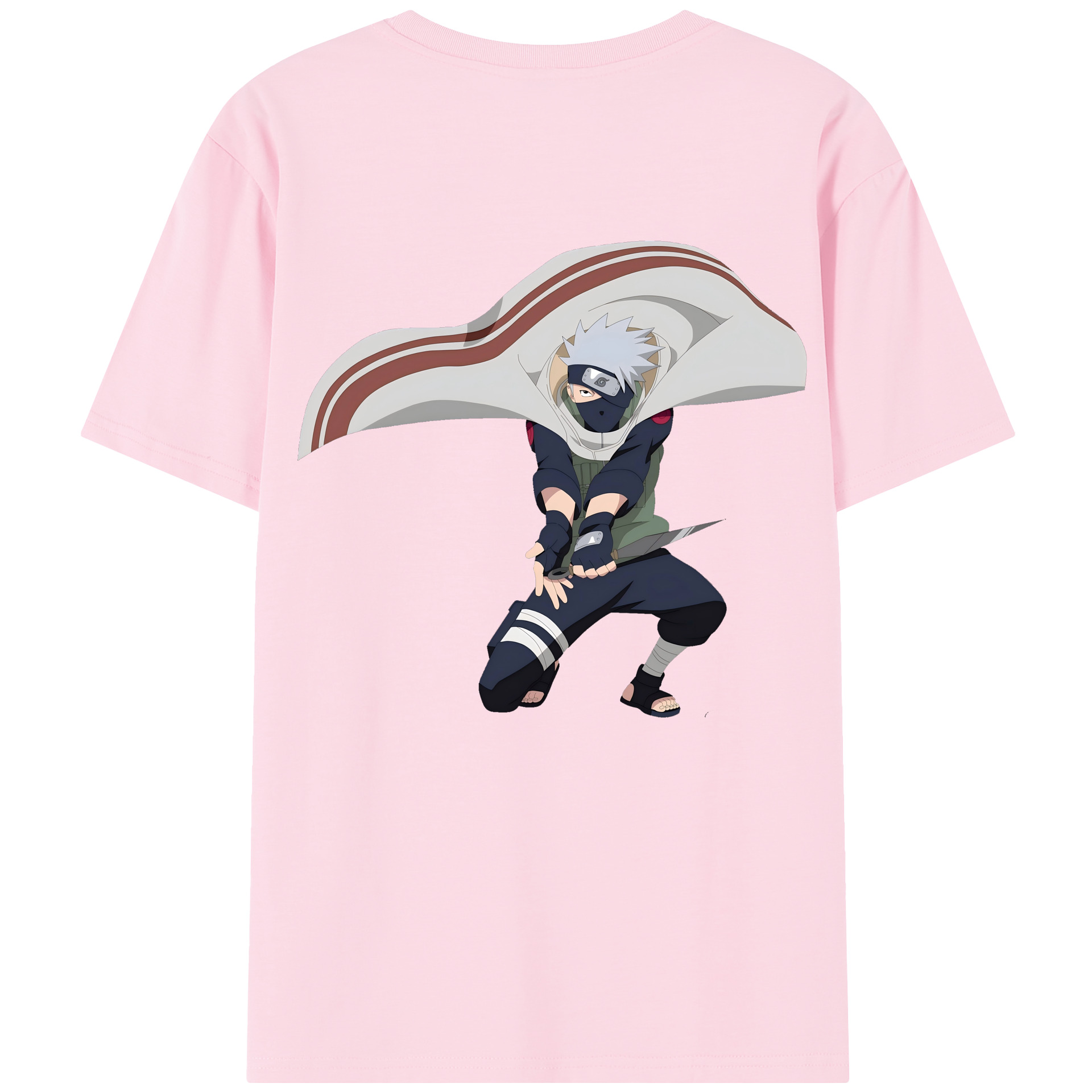 （画像用） NARUTO -ナルト- はたけ カカシ Hatake Kakashi 綿100％半袖Tシャツ（背面プリント）