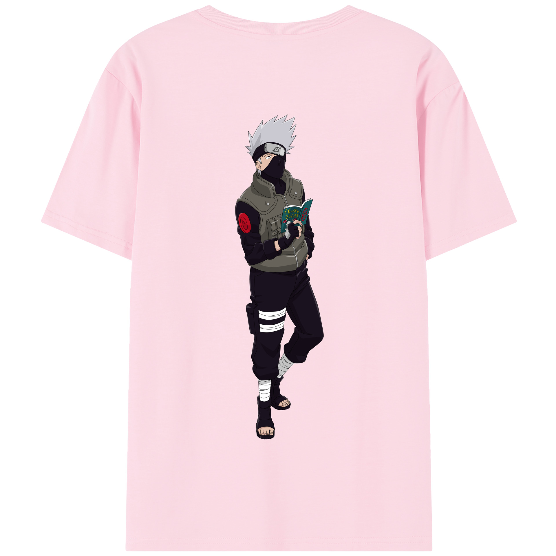 （画像用） NARUTO -ナルト- はたけ カカシ Hatake Kakashi 綿100％半袖Tシャツ（背面プリント）