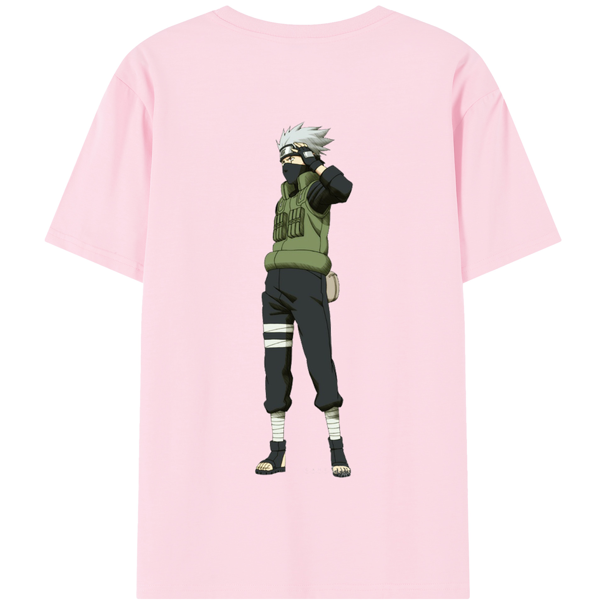 （画像用） NARUTO -ナルト- はたけ カカシ Hatake Kakashi 綿100％半袖Tシャツ（背面プリント）