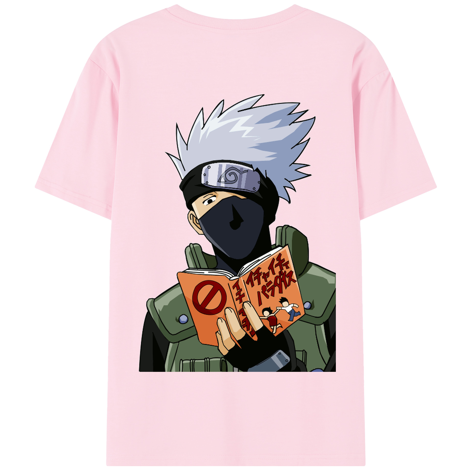 （画像用） NARUTO -ナルト- はたけ カカシ Hatake Kakashi 綿100％半袖Tシャツ（背面プリント）