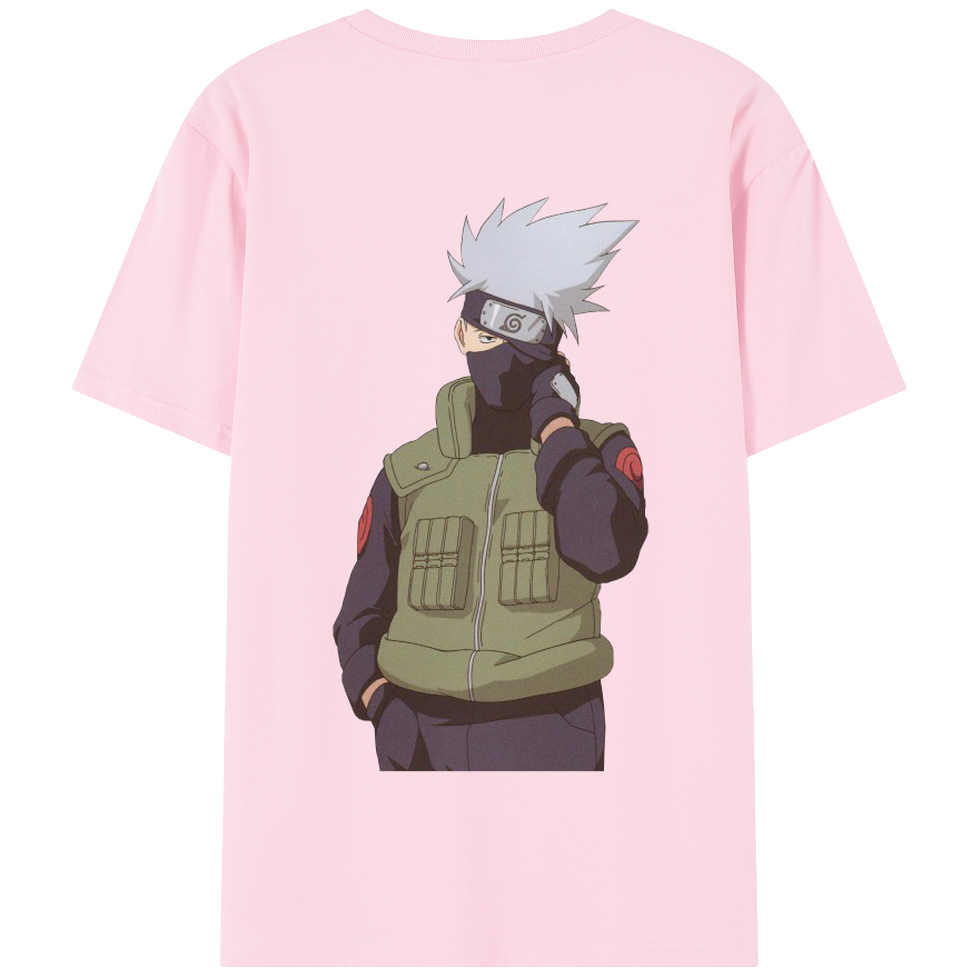 （画像用） NARUTO -ナルト- はたけ カカシ Hatake Kakashi 綿100％半袖Tシャツ（背面プリント）