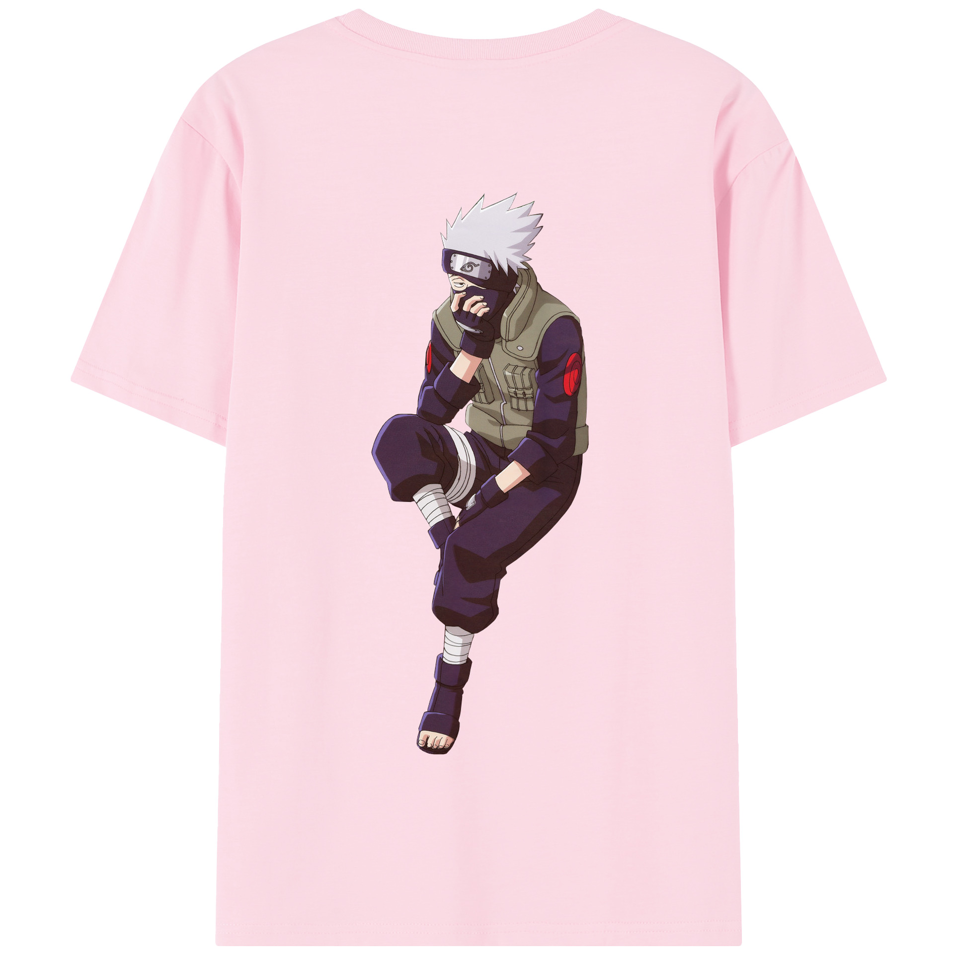（画像用） NARUTO -ナルト- はたけ カカシ Hatake Kakashi 綿100％半袖Tシャツ（背面プリント）