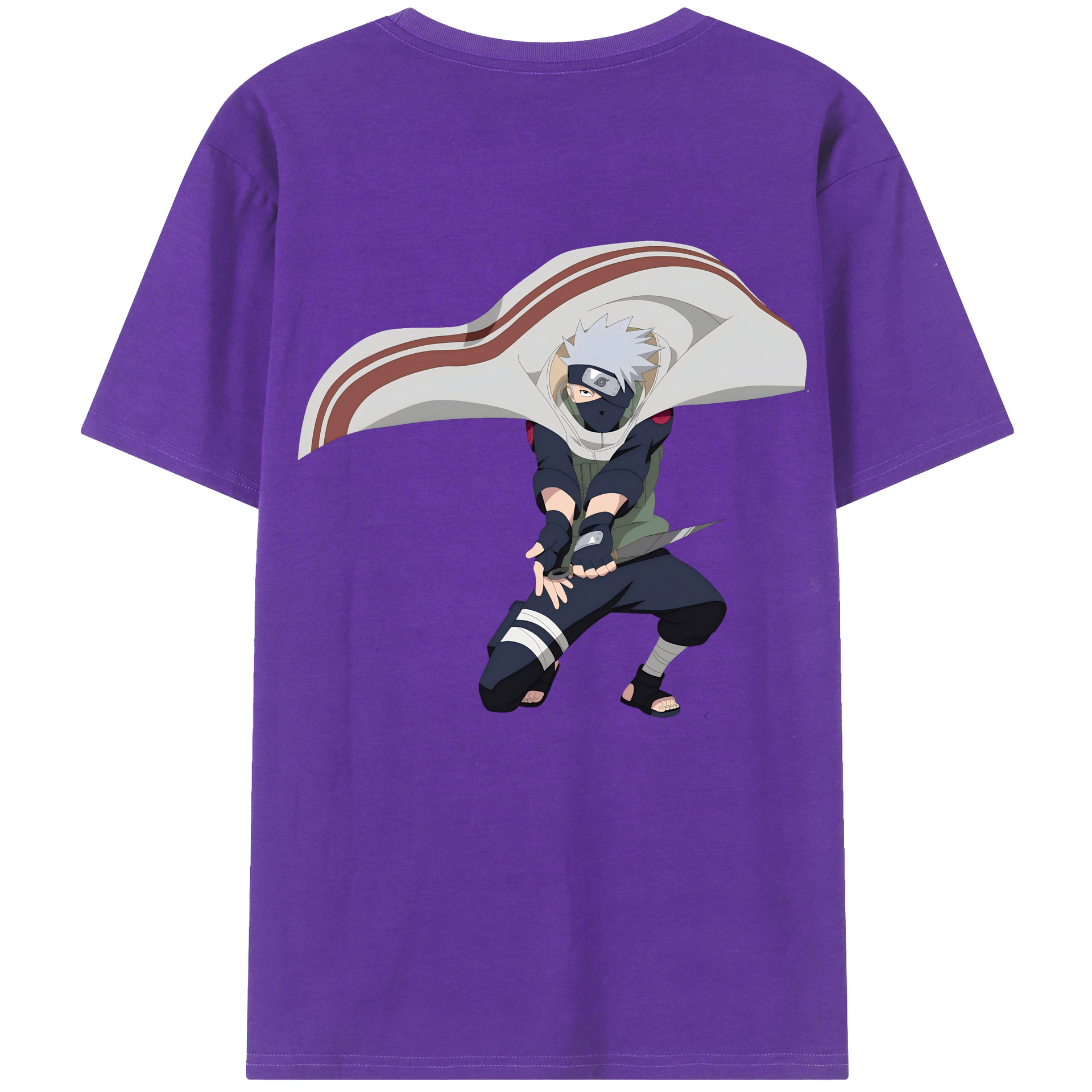 （画像用） NARUTO -ナルト- はたけ カカシ Hatake Kakashi 綿100％半袖Tシャツ（背面プリント）