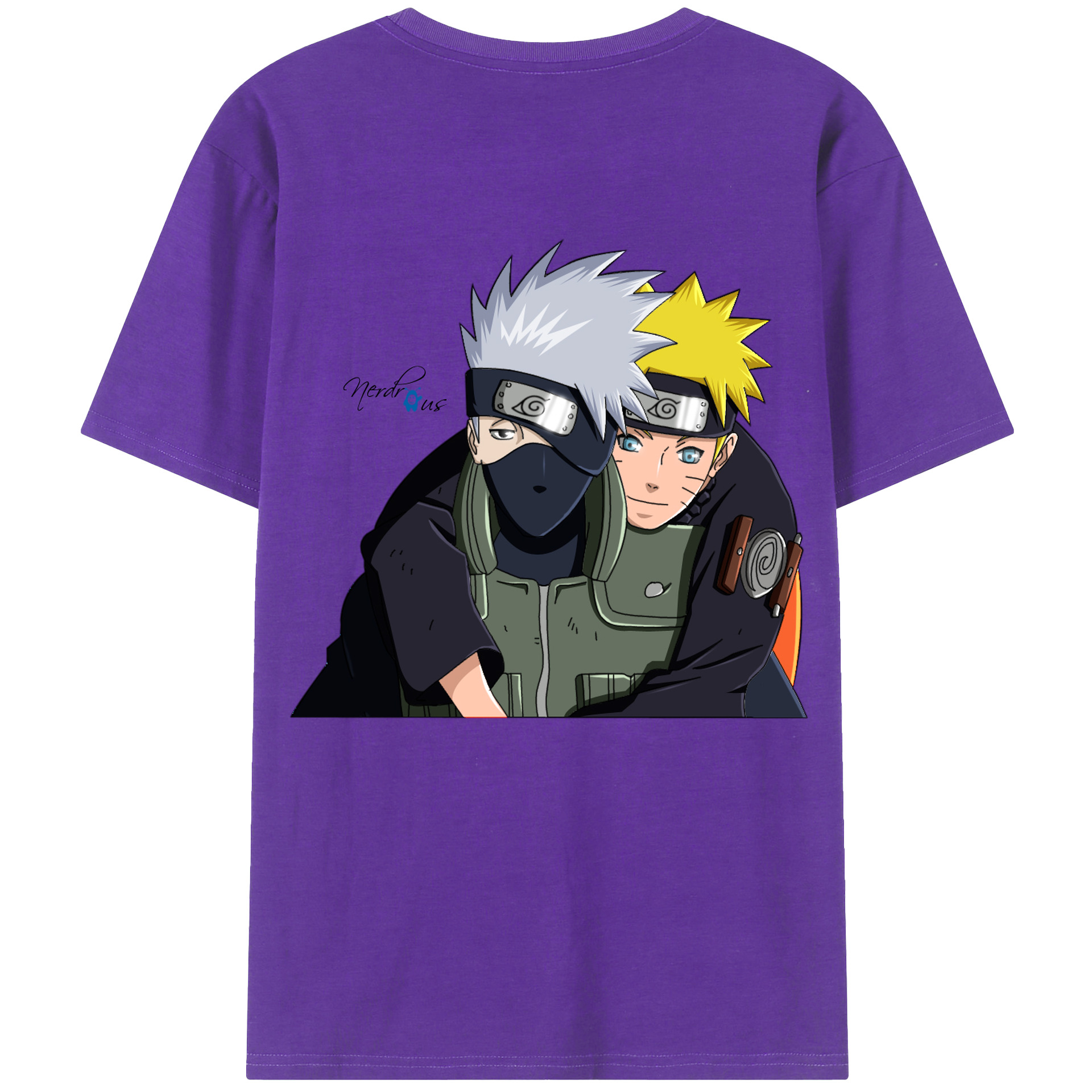 （画像用） NARUTO -ナルト- はたけ カカシ Hatake Kakashi 綿100％半袖Tシャツ（背面プリント）