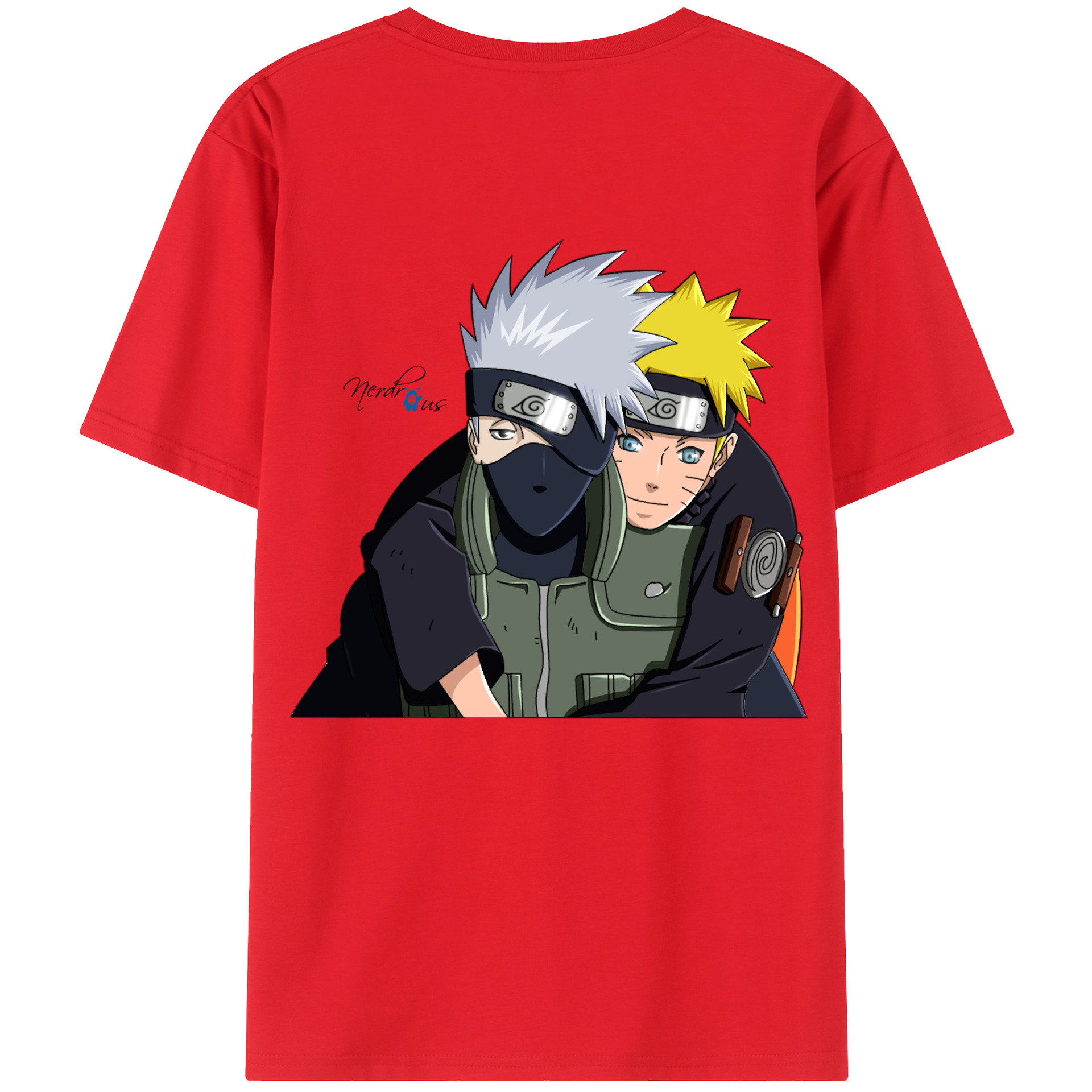 （画像用） NARUTO -ナルト- はたけ カカシ Hatake Kakashi 綿100％半袖Tシャツ（背面プリント）