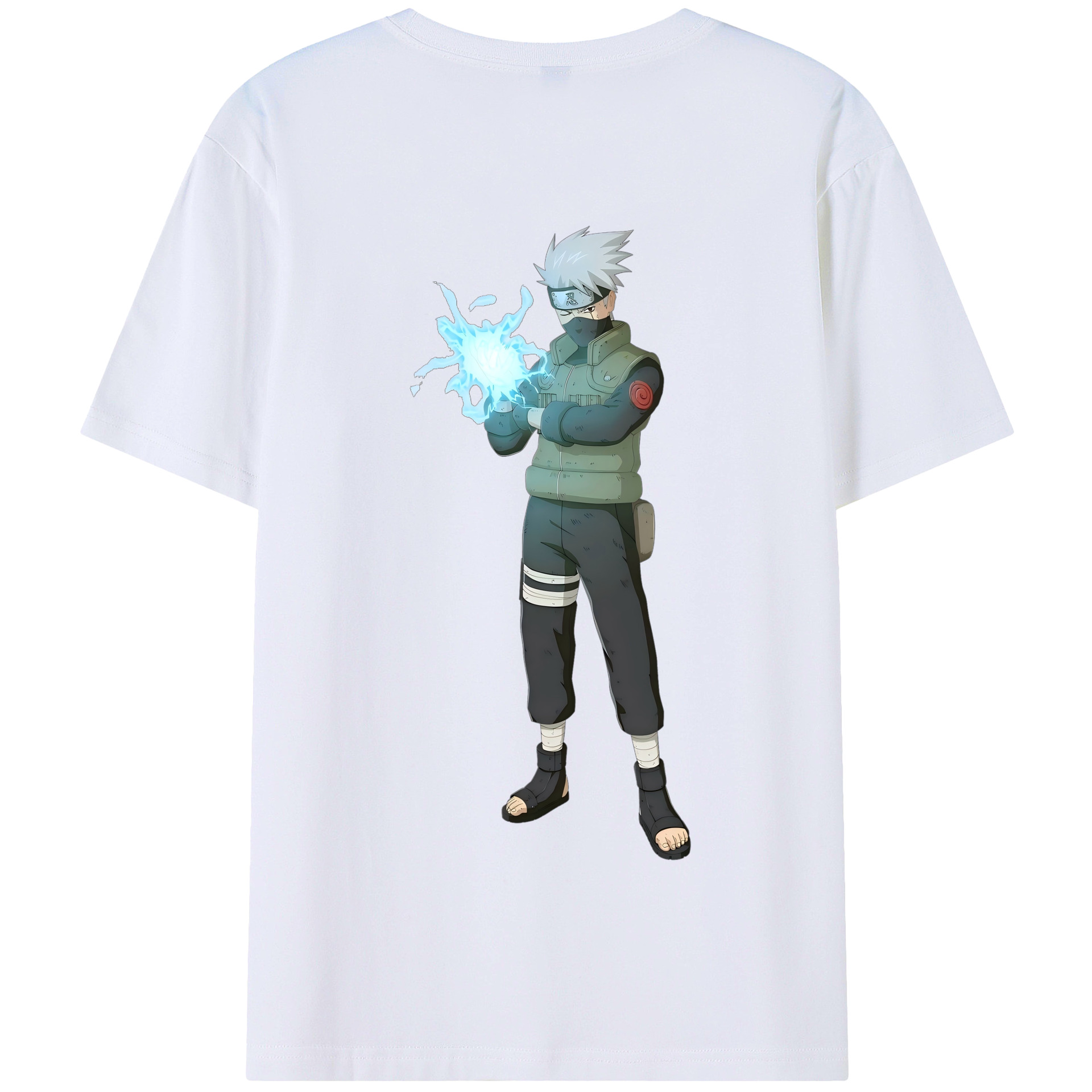 （画像用） NARUTO -ナルト- はたけ カカシ Hatake Kakashi 綿100％半袖Tシャツ（背面プリント）