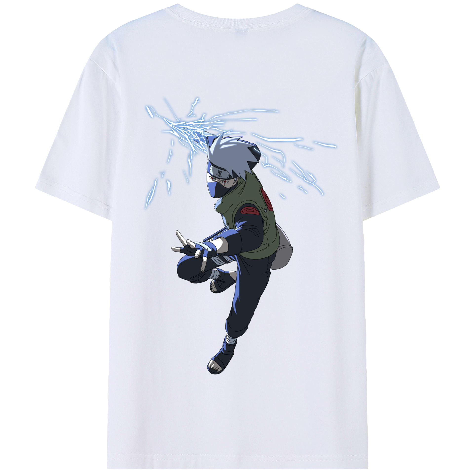 （画像用） NARUTO -ナルト- はたけ カカシ Hatake Kakashi 綿100％半袖Tシャツ（背面プリント）