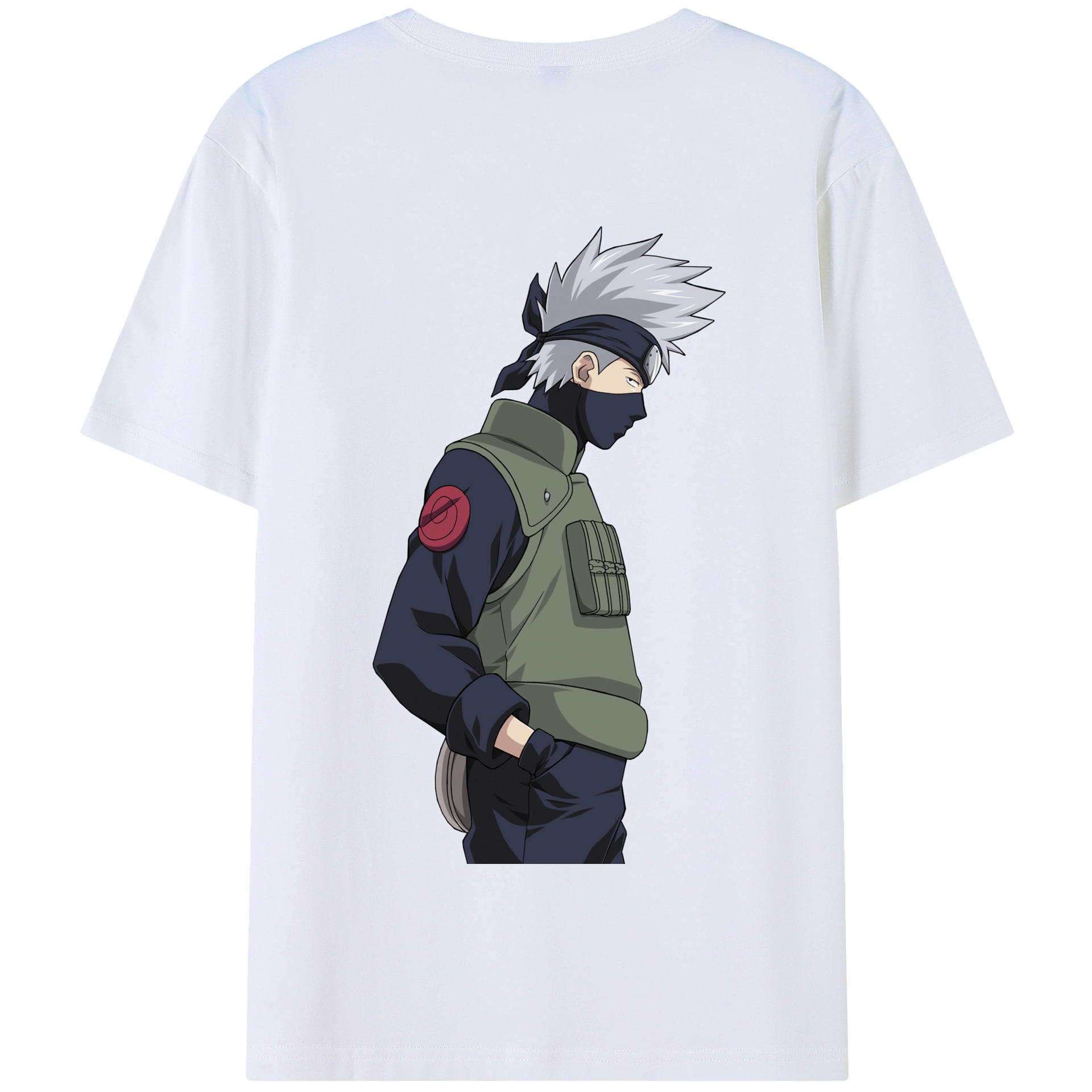 （画像用） NARUTO -ナルト- はたけ カカシ Hatake Kakashi 綿100％半袖Tシャツ（背面プリント）