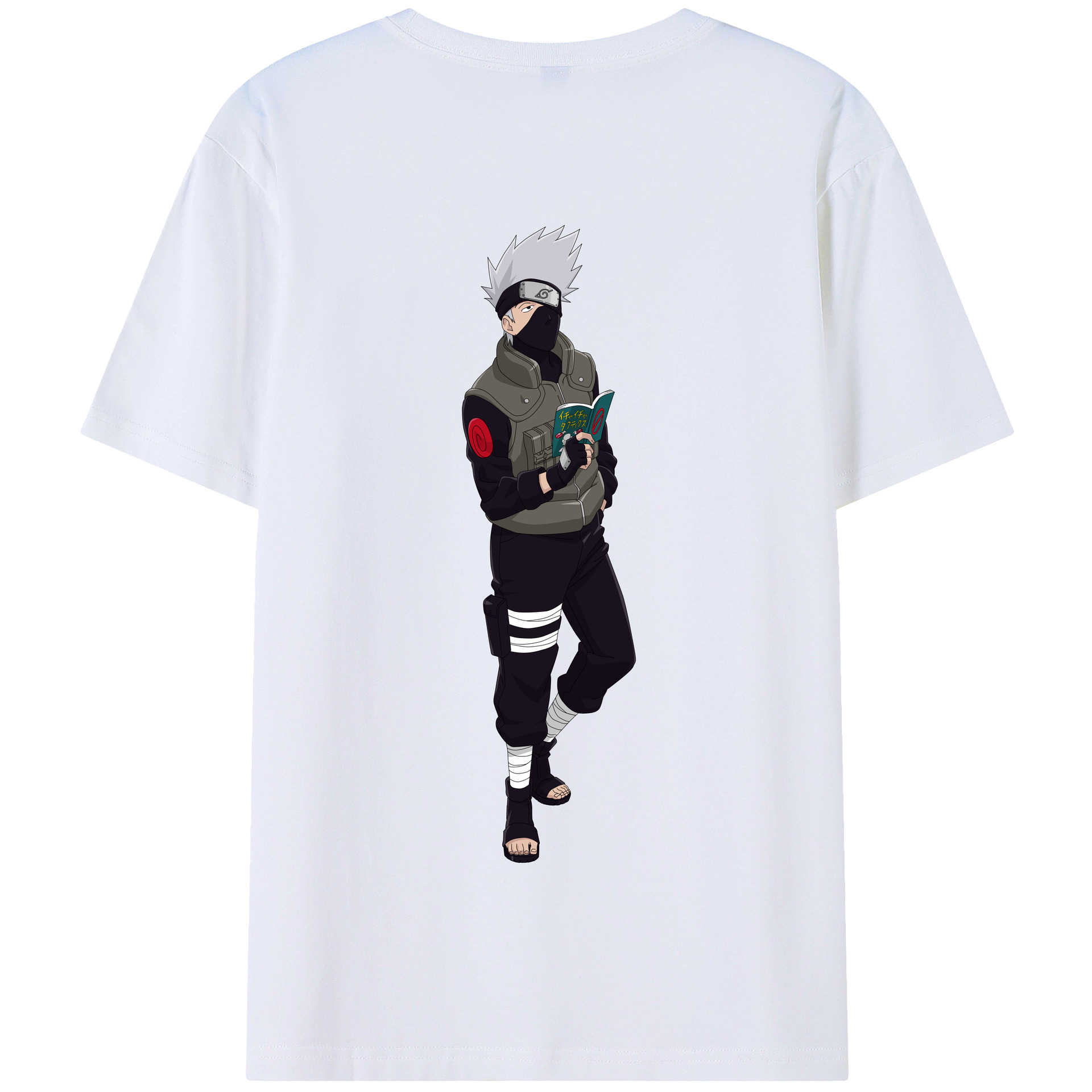 （画像用） NARUTO -ナルト- はたけ カカシ Hatake Kakashi 綿100％半袖Tシャツ（背面プリント）