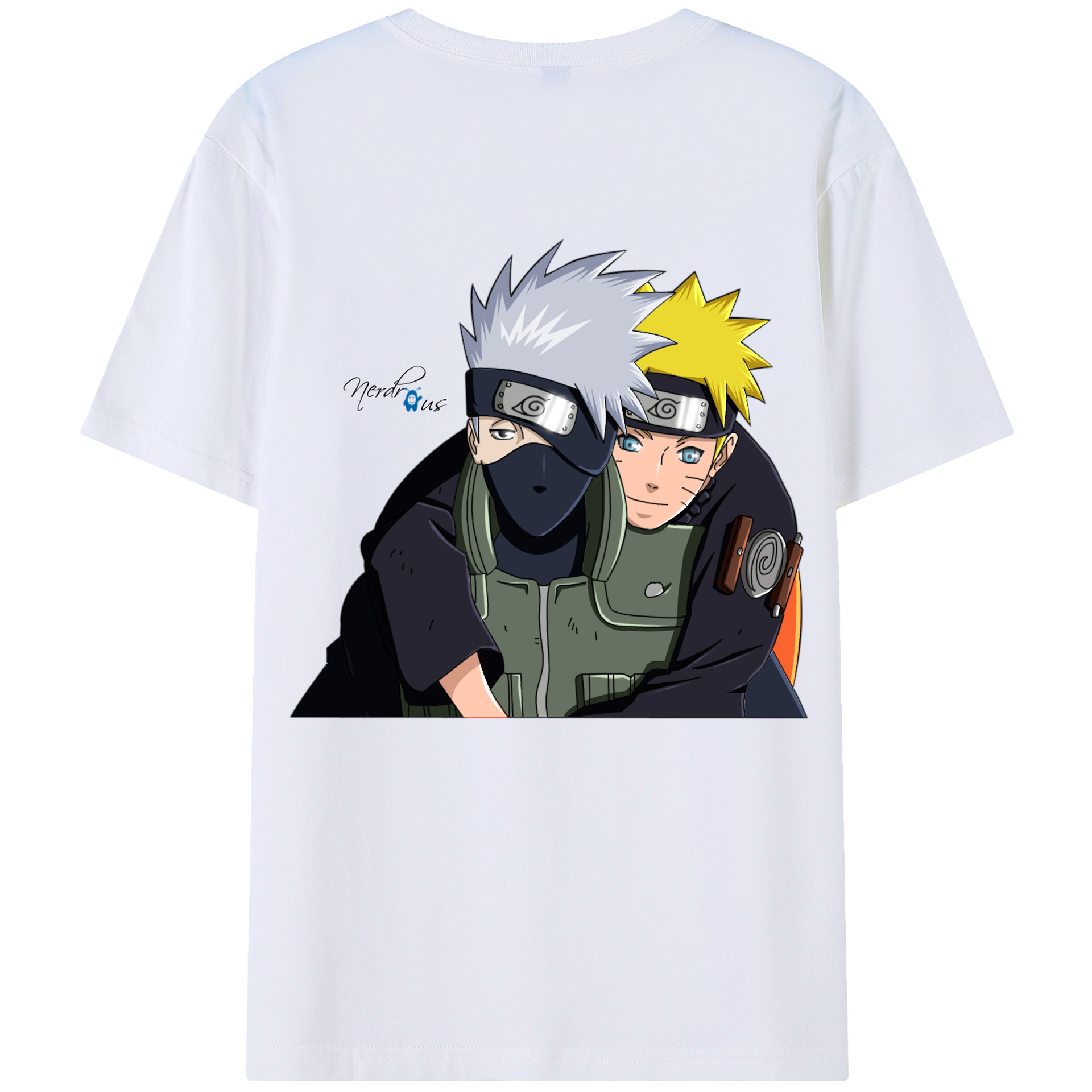 （画像用） NARUTO -ナルト- はたけ カカシ Hatake Kakashi 綿100％半袖Tシャツ（背面プリント）
