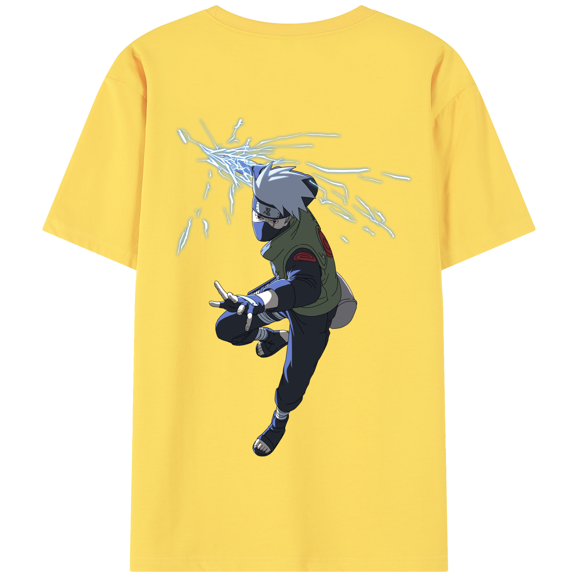 （画像用） NARUTO -ナルト- はたけ カカシ Hatake Kakashi 綿100％半袖Tシャツ（背面プリント）