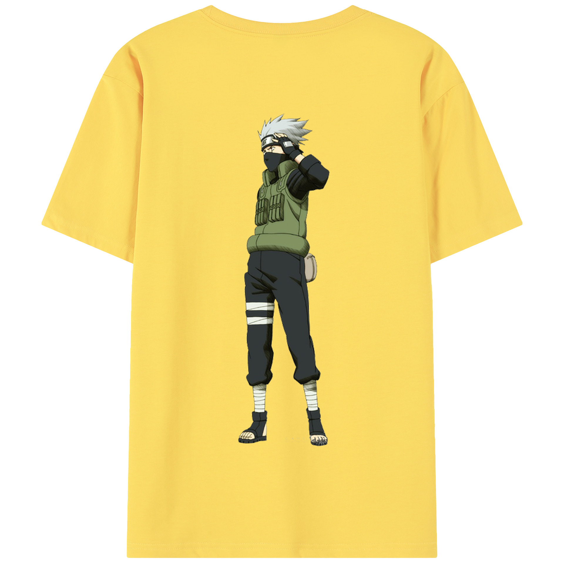（画像用） NARUTO -ナルト- はたけ カカシ Hatake Kakashi 綿100％半袖Tシャツ（背面プリント）