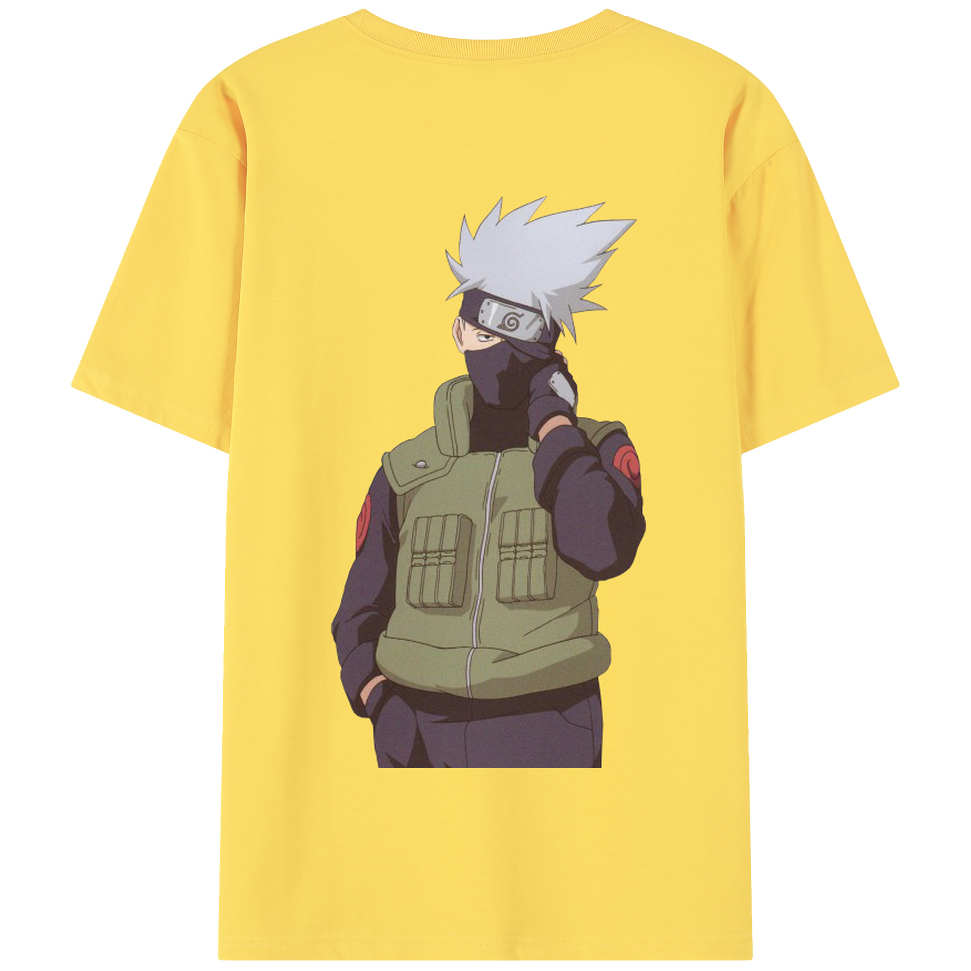 （画像用） NARUTO -ナルト- はたけ カカシ Hatake Kakashi 綿100％半袖Tシャツ（背面プリント）