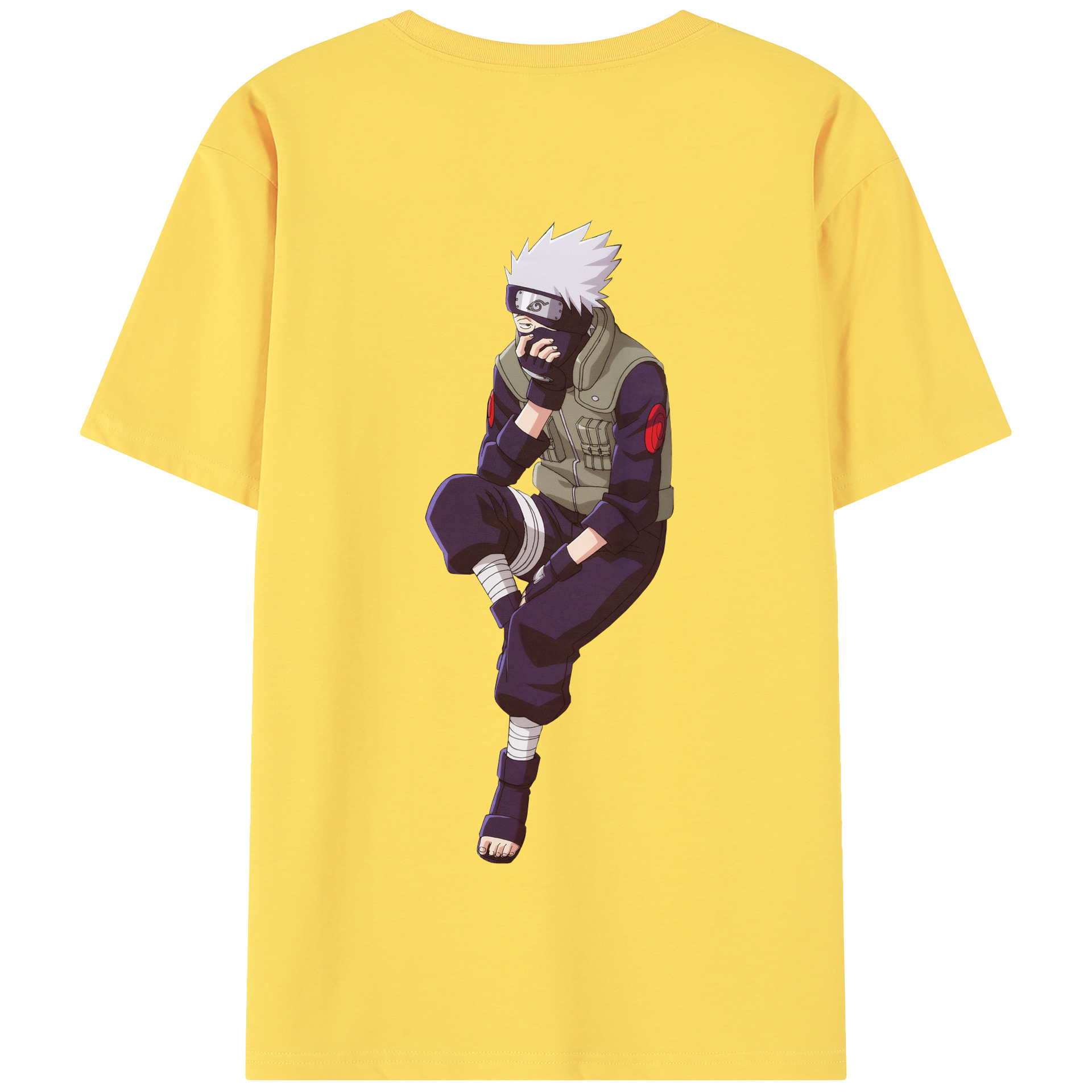 （画像用） NARUTO -ナルト- はたけ カカシ Hatake Kakashi 綿100％半袖Tシャツ（背面プリント）