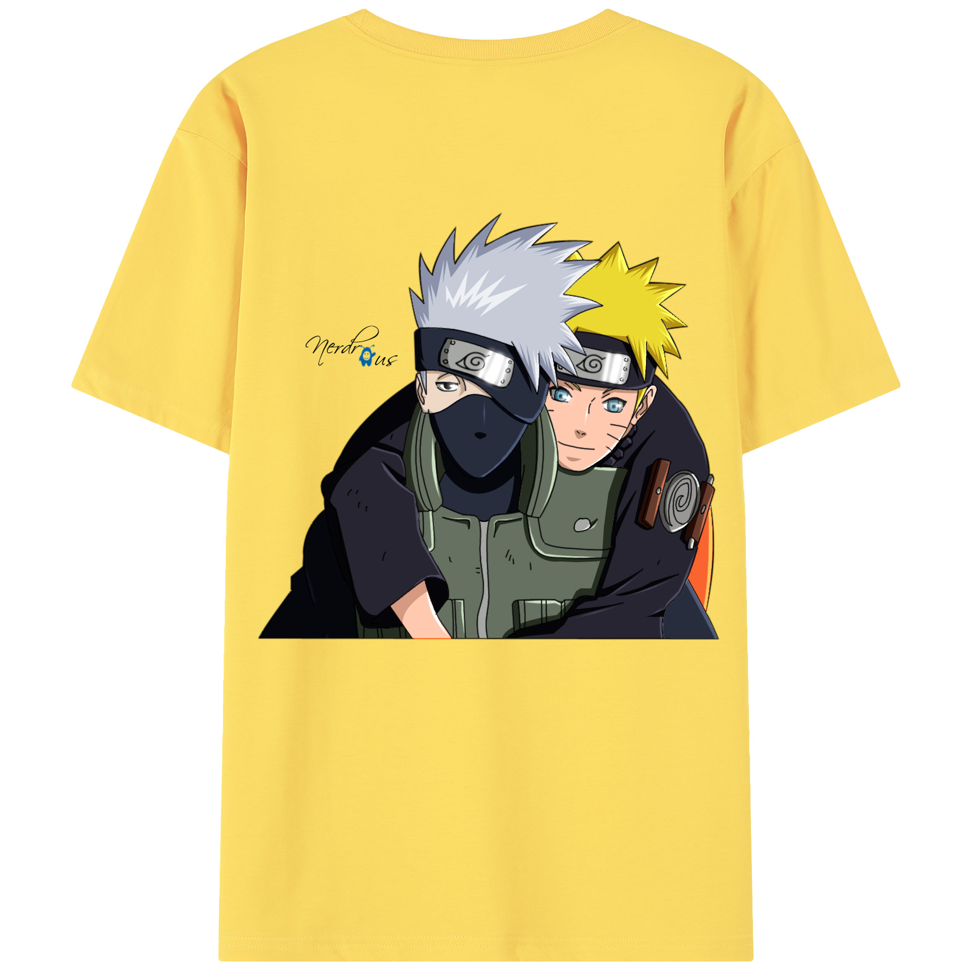 （画像用） NARUTO -ナルト- はたけ カカシ Hatake Kakashi 綿100％半袖Tシャツ（背面プリント）