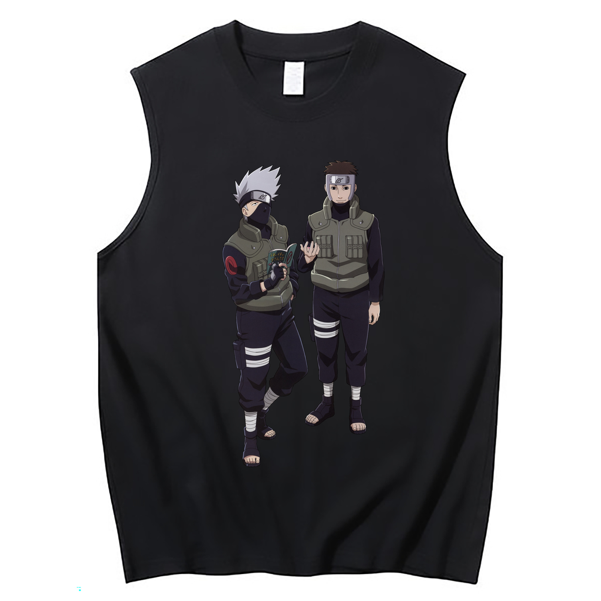 （画像用） NARUTO -ナルト- はたけ カカシ Hatake Kakashi コットン100％タンクトップ（フロントプリント）
