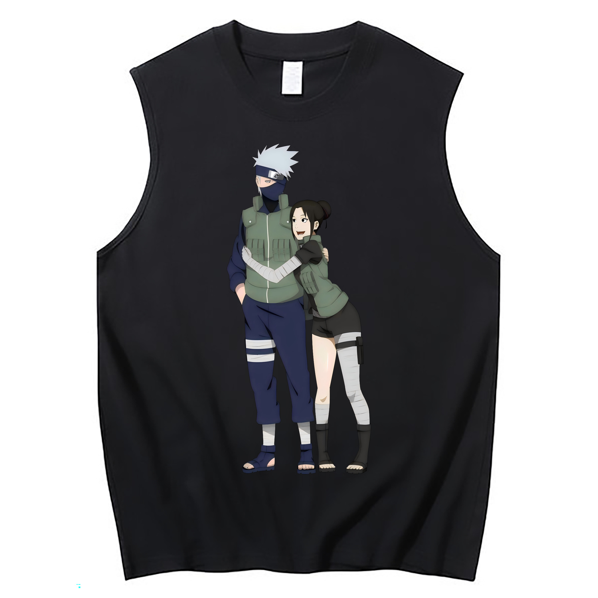 （画像用） NARUTO -ナルト- はたけ カカシ Hatake Kakashi コットン100％タンクトップ（フロントプリント）