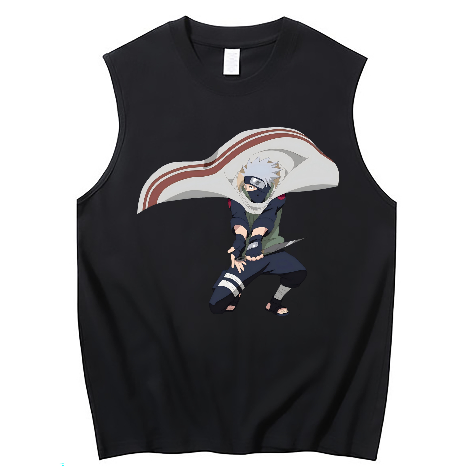 （画像用） NARUTO -ナルト- はたけ カカシ Hatake Kakashi コットン100％タンクトップ（フロントプリント）