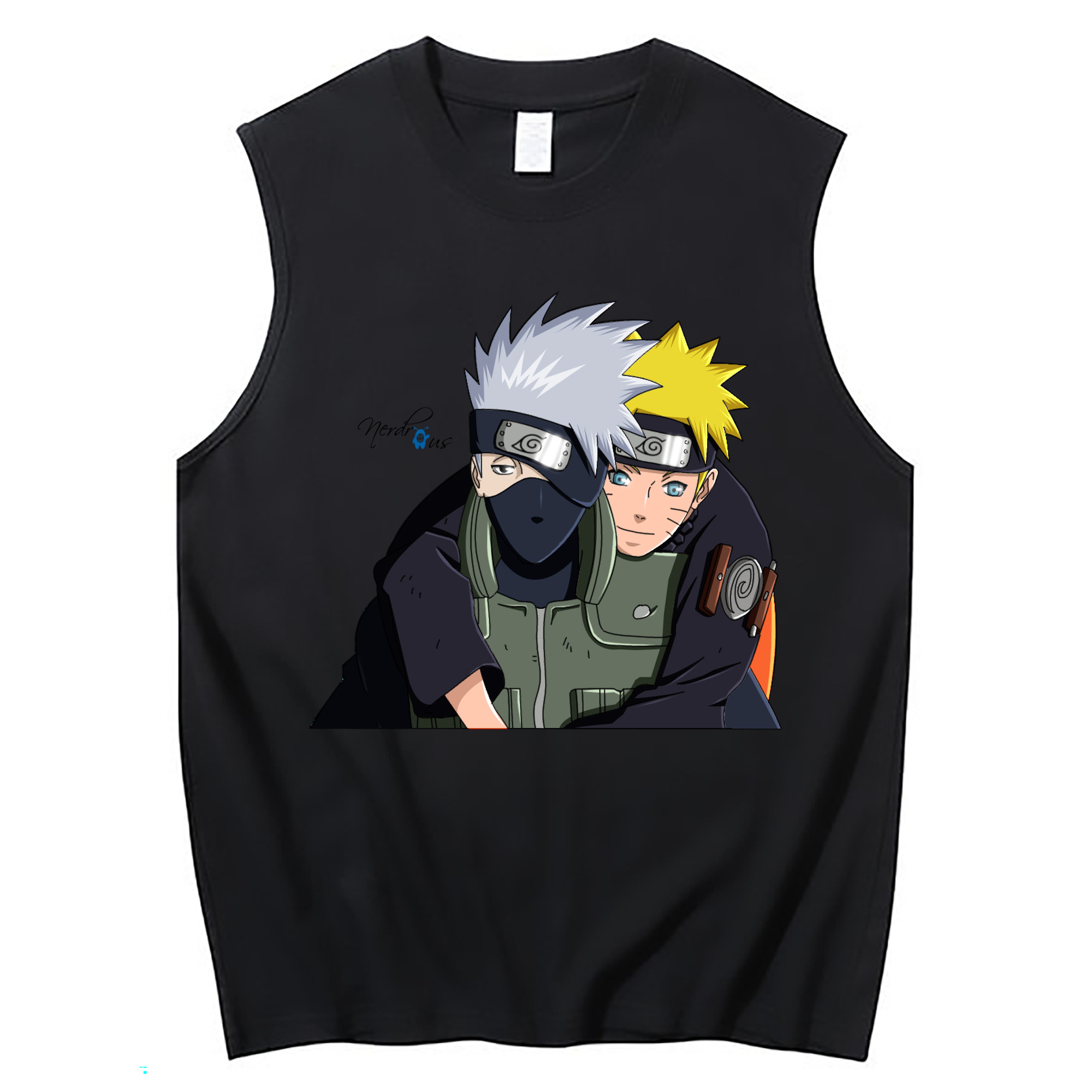 （画像用） NARUTO -ナルト- はたけ カカシ Hatake Kakashi コットン100％タンクトップ（フロントプリント）