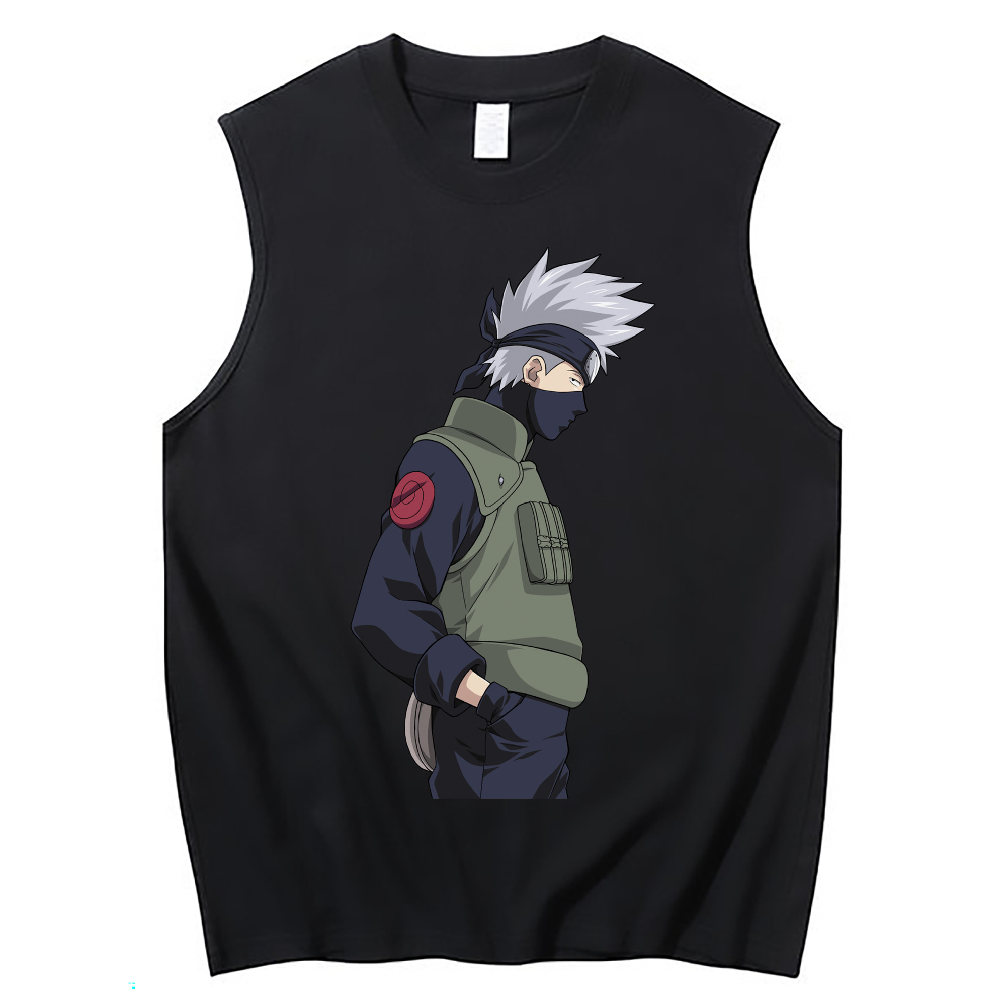 （画像用） NARUTO -ナルト- はたけ カカシ Hatake Kakashi コットン100％タンクトップ（フロントプリント）