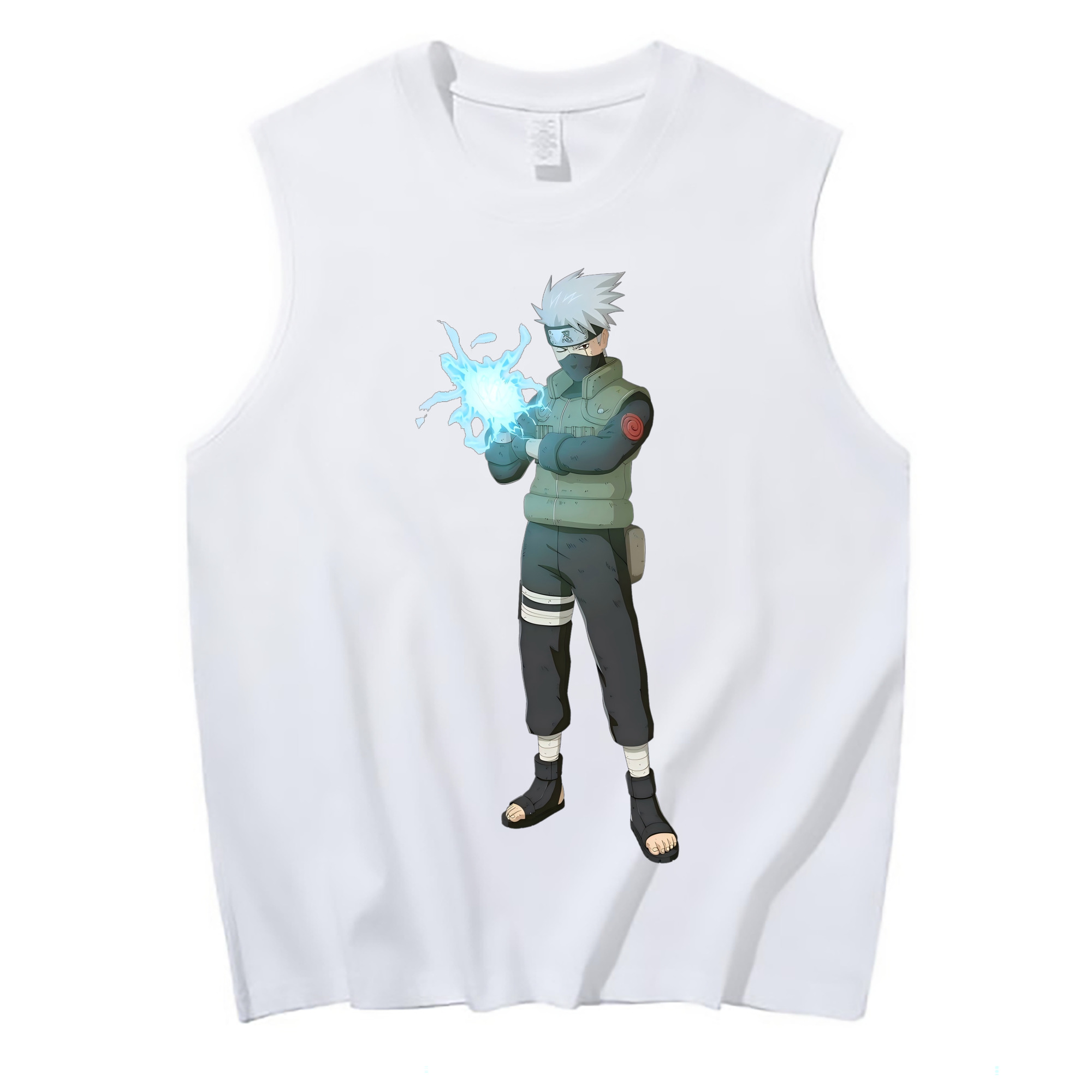 （画像用） NARUTO -ナルト- はたけ カカシ Hatake Kakashi コットン100％タンクトップ（フロントプリント）