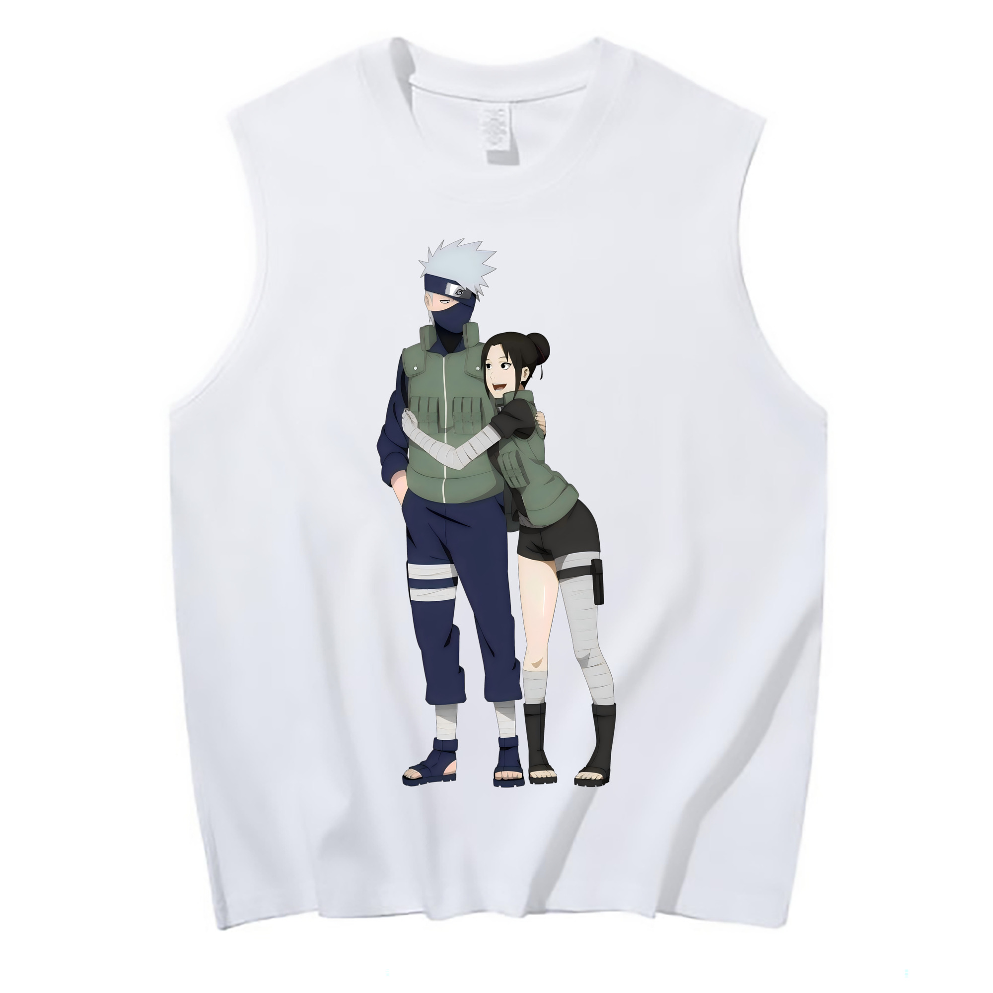 （画像用） NARUTO -ナルト- はたけ カカシ Hatake Kakashi コットン100％タンクトップ（フロントプリント）