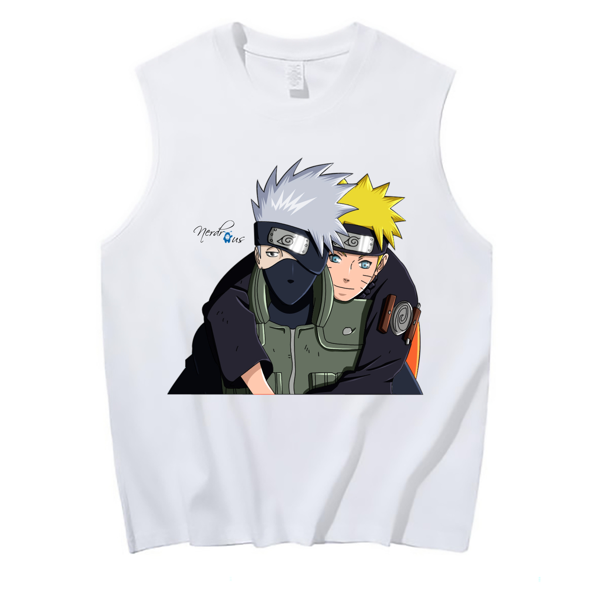（画像用） NARUTO -ナルト- はたけ カカシ Hatake Kakashi コットン100％タンクトップ（フロントプリント）